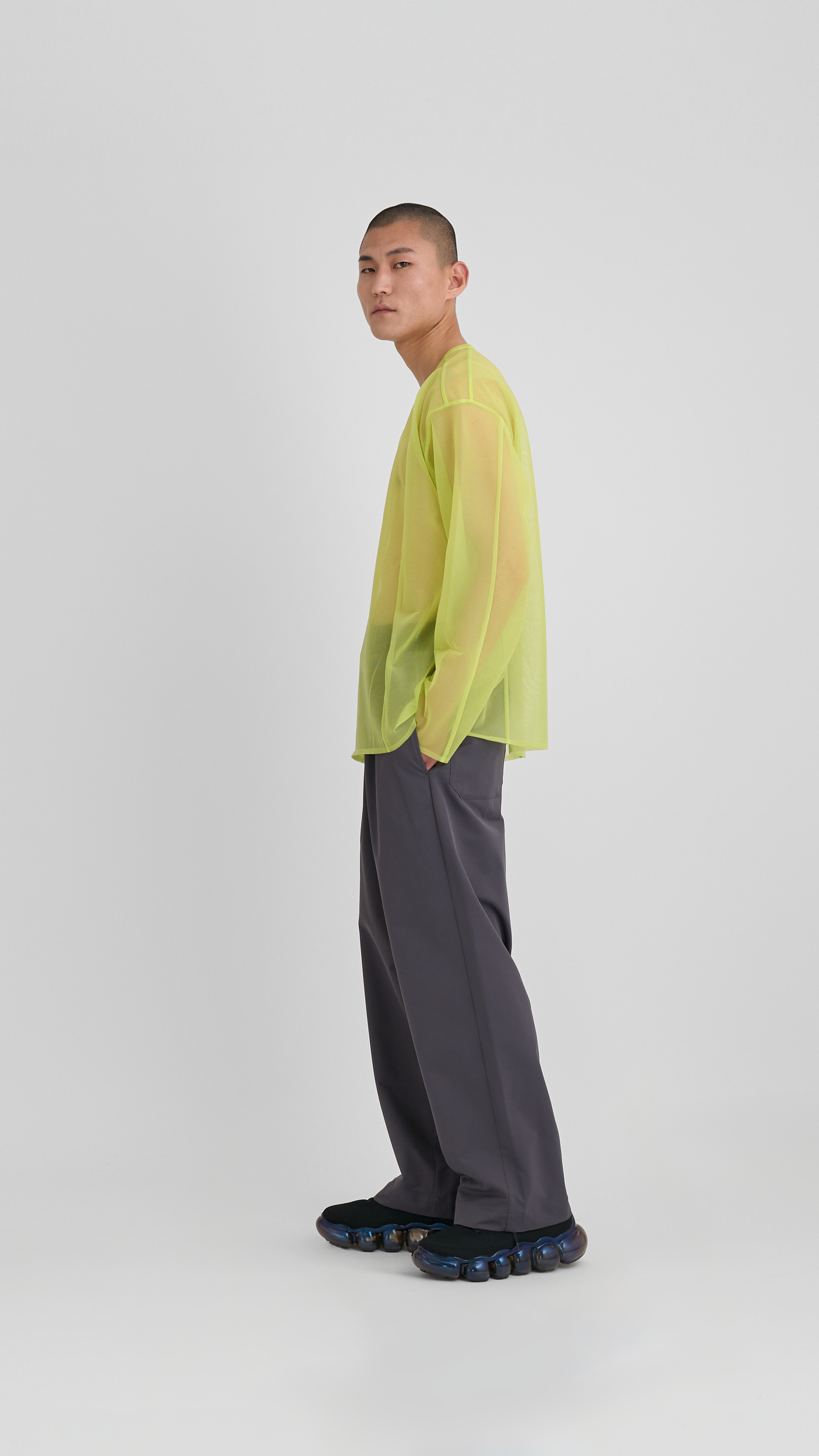 トップス ssstein Sheer Knit Crew Neck Cardigan KNIT – ssstein