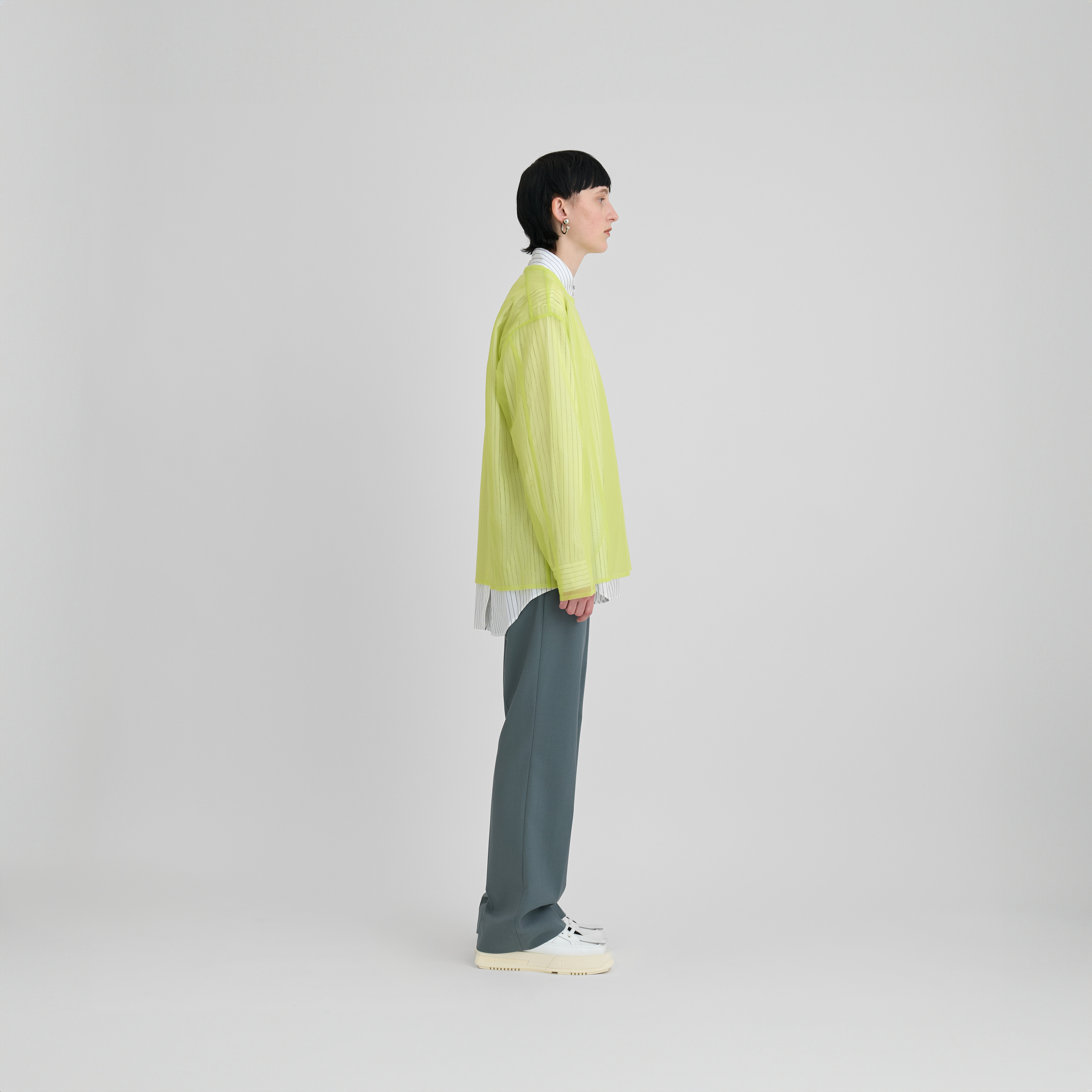 トップス ssstein Sheer Knit Crew Neck Cardigan トップス ssstein