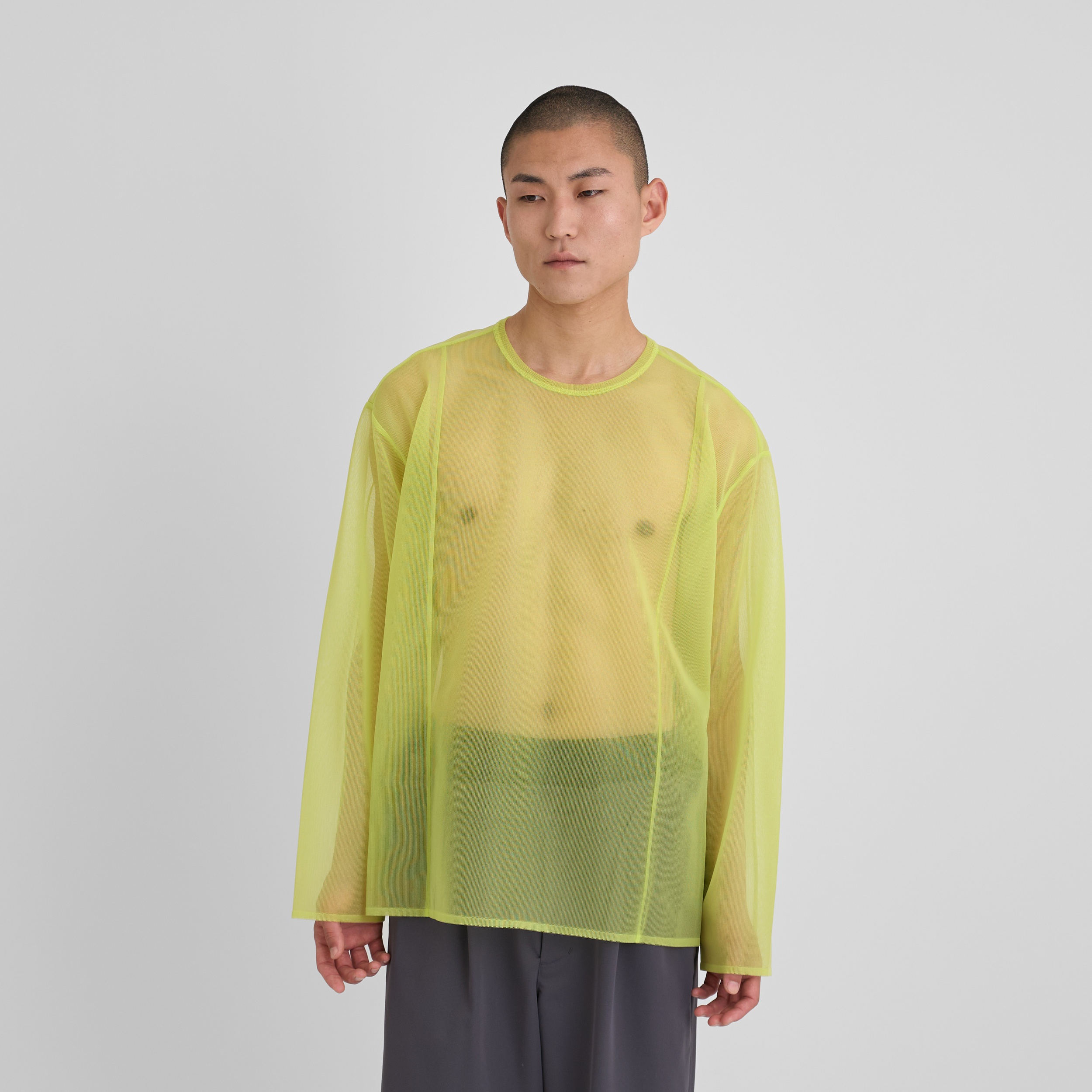 Future Present - SSSTEIN | Sheer Collar Combination Knit