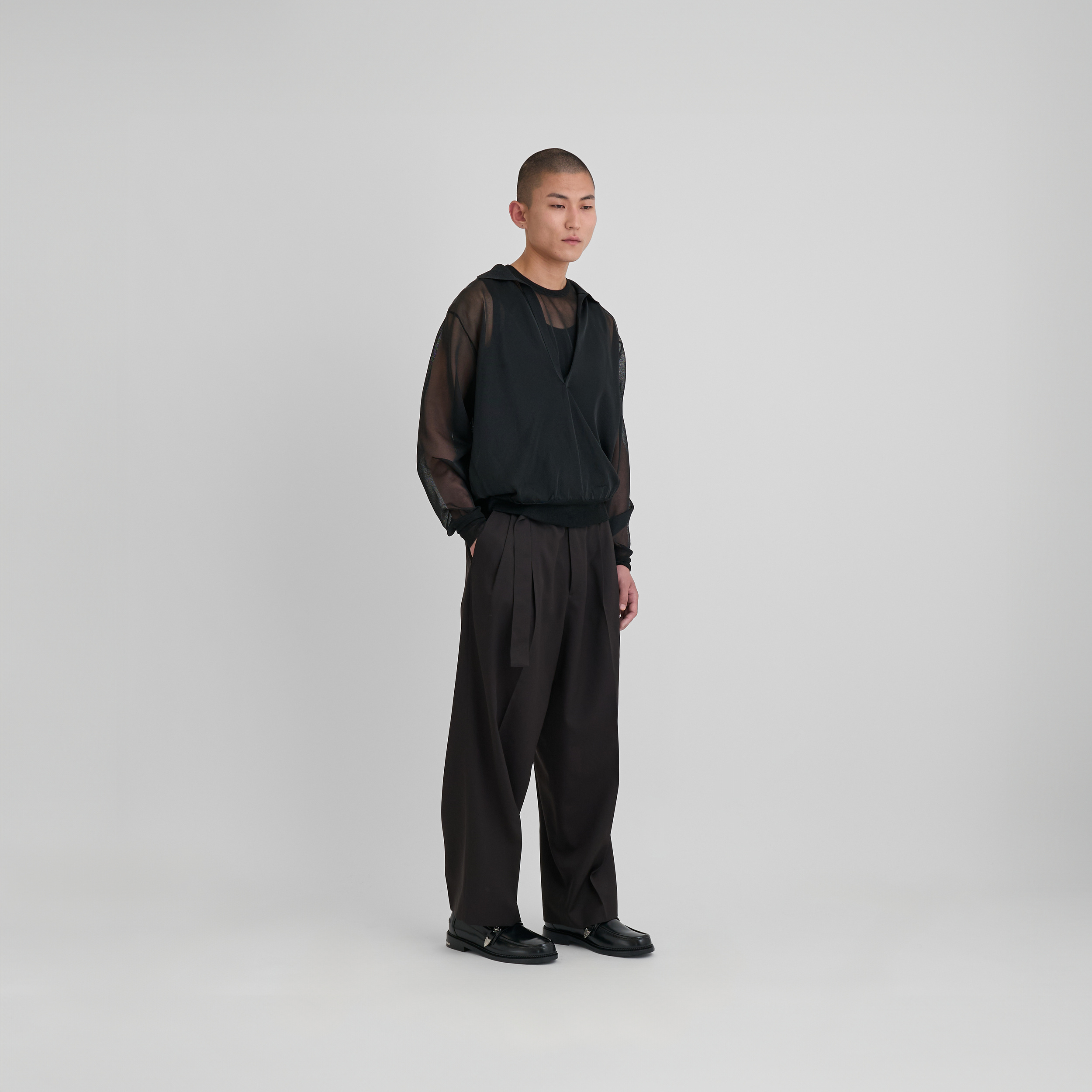 Future Present - SSSTEIN | Belted Wide Straight Trousers