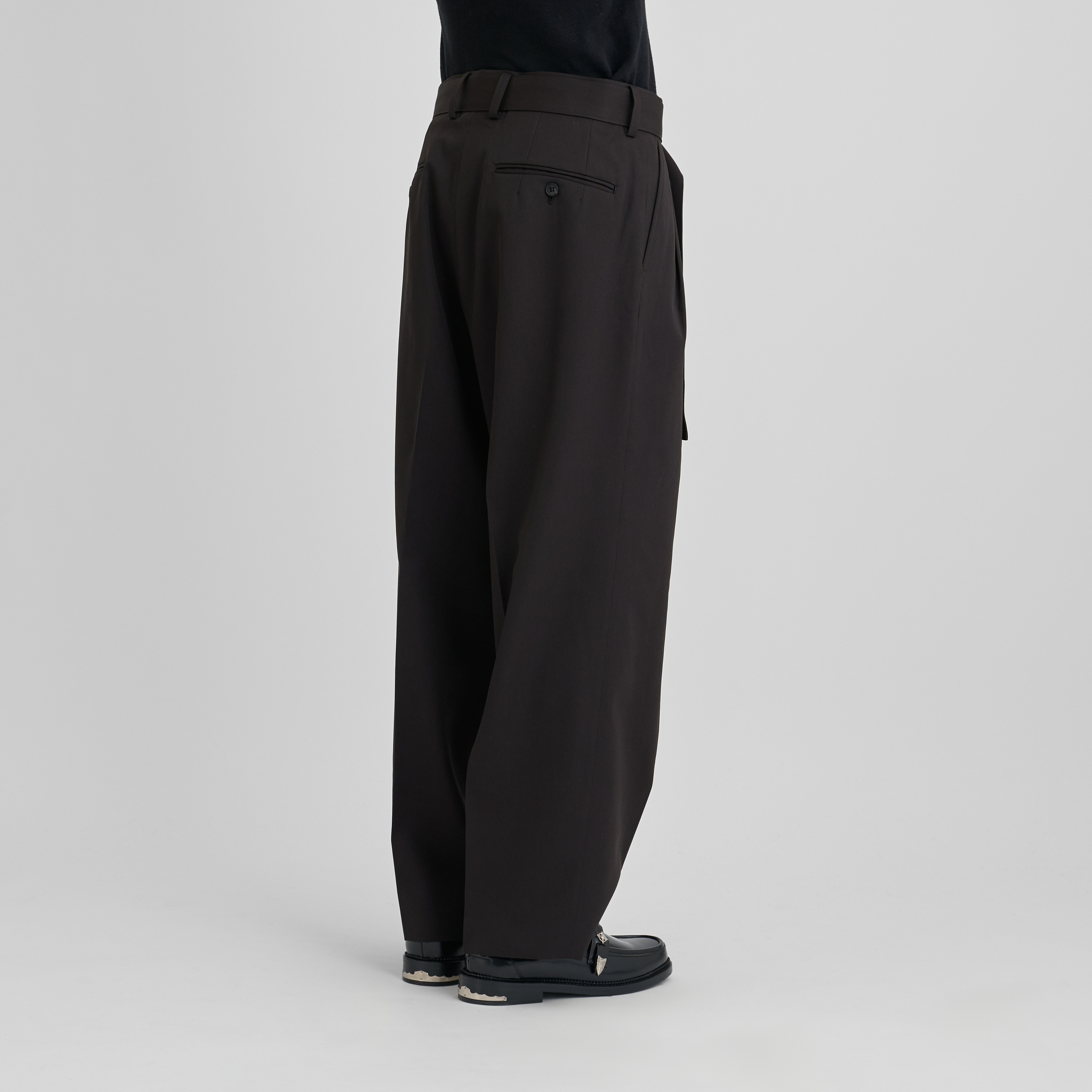 Future Present - YOKE | 3 Pleated Wide Leg Trousers Future Present - YOKE | 3 Pleated Wide Leg Trousers