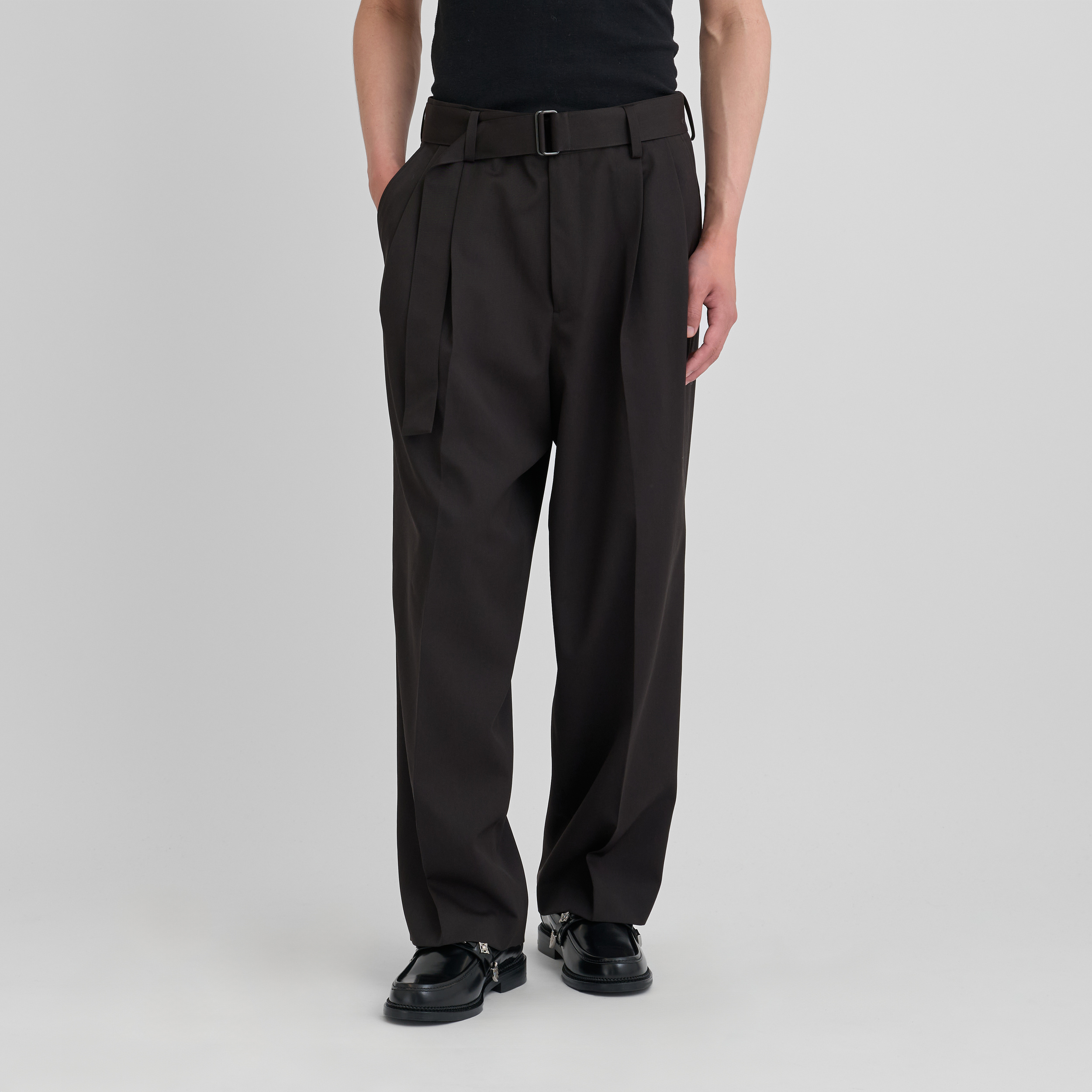 Future Present - YOKE | 3 Pleated Wide Leg Trousers