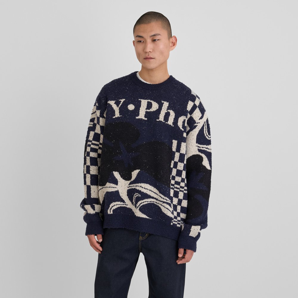 KHOKI 23AW Intarsia-knit jumper サイズ2 KHOKI Intarsia knit jumper ニット セーター サイズ2 KHOKI 23aw