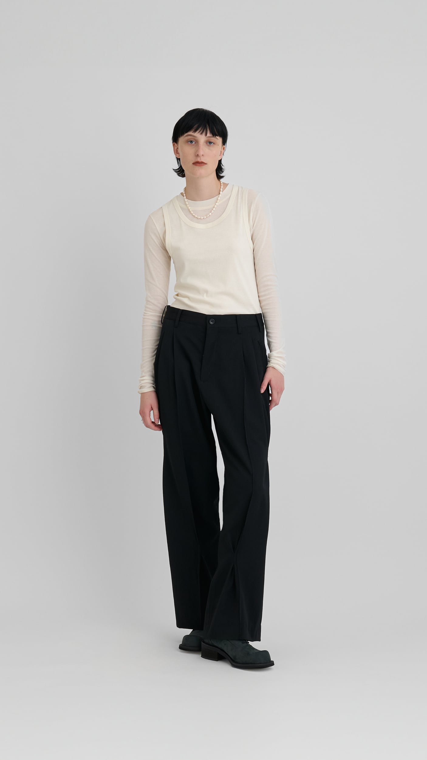 Future Present - KHOKI | Pleat Detail Trousers
