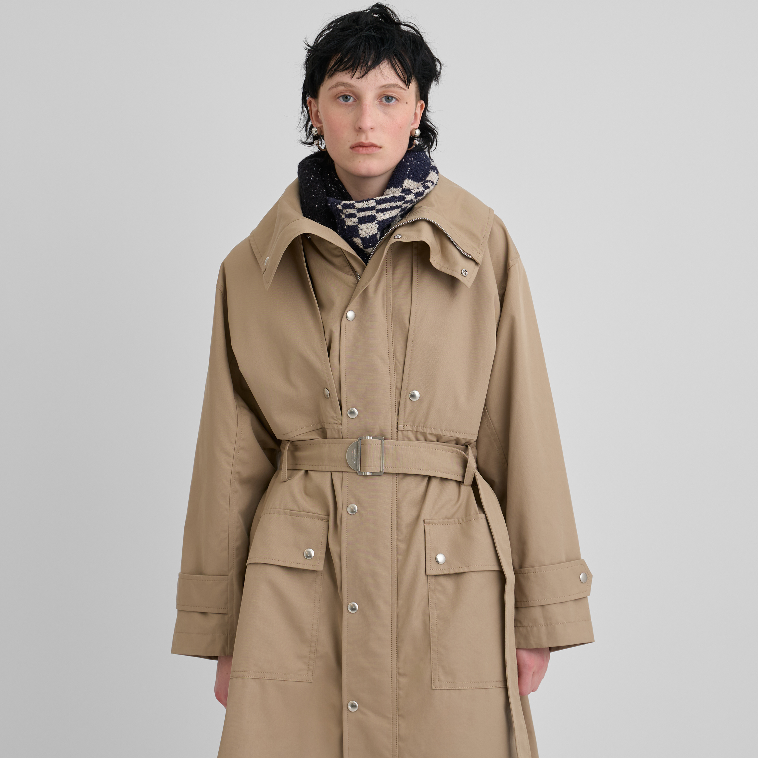 Future Present - SSSTEIN | Windproof Nylon Double Breasted Coat
