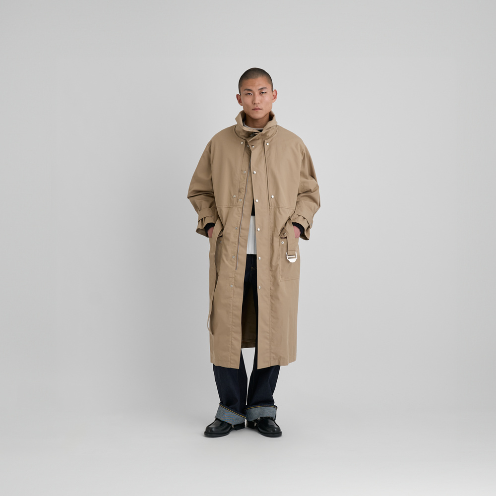 Future Present - SSSTEIN | Windproof Nylon Double Breasted Coat