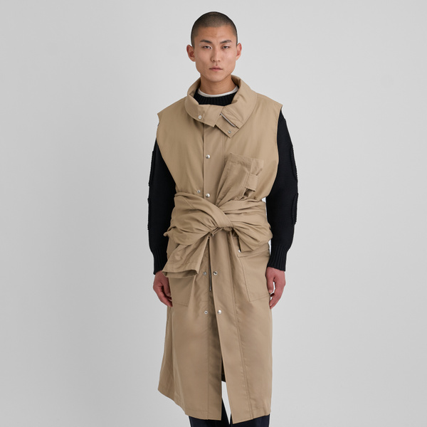 Future Present - SSSTEIN | Windproof Nylon Double Breasted Coat