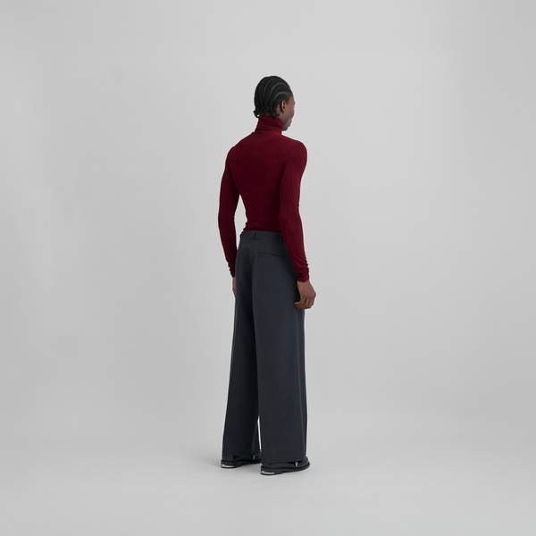 定価38,000円 新品 yoke HIWAIST BELTED TROUSER YOKE(ヨーク) 20AWFRONT TUCK BELTED WIDE TROUSERSフロント