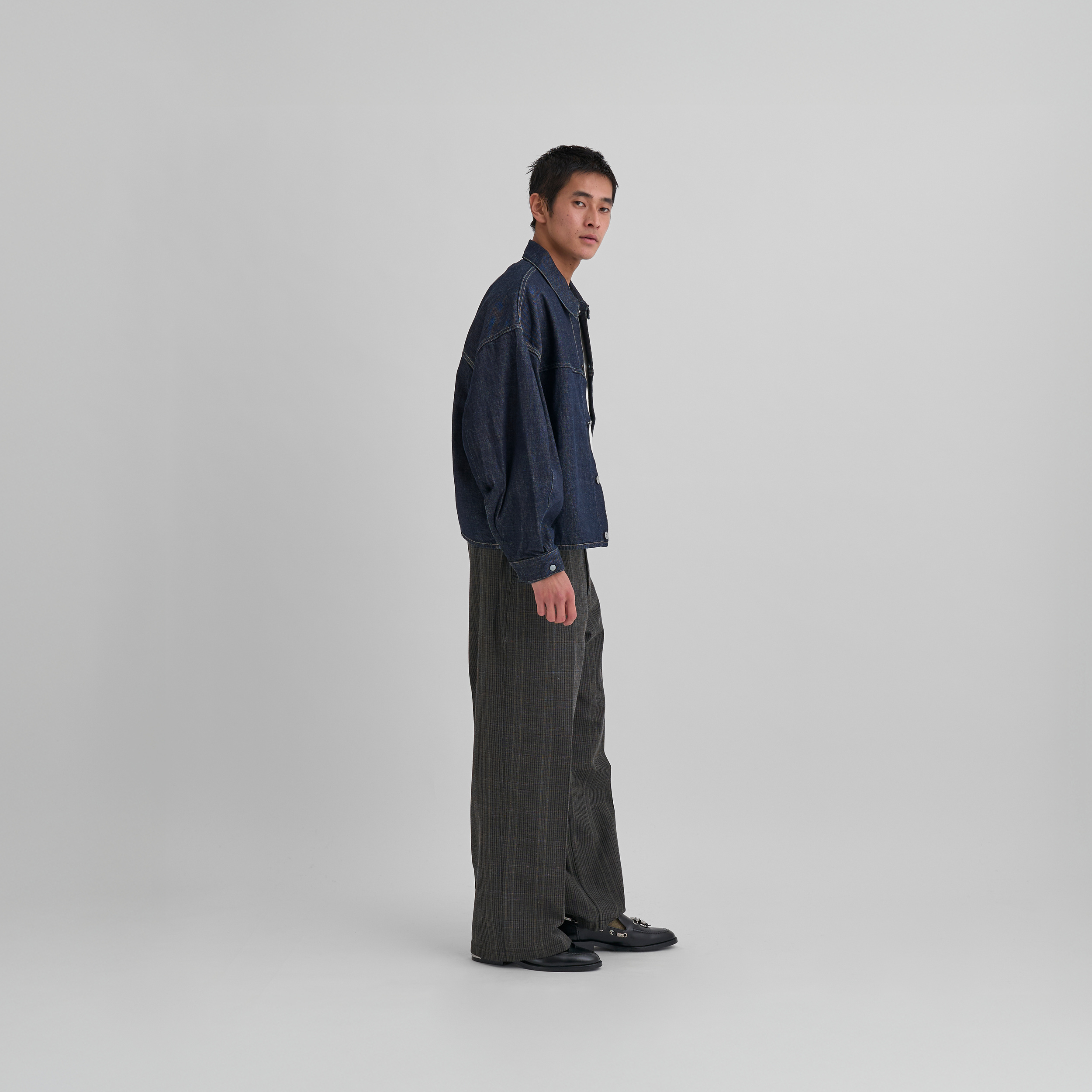 ジャケット・アウター KURO iro  Oversleeve cross denim jacket Future Present - KURO | Over Sleeve Cross Denim Jacket
