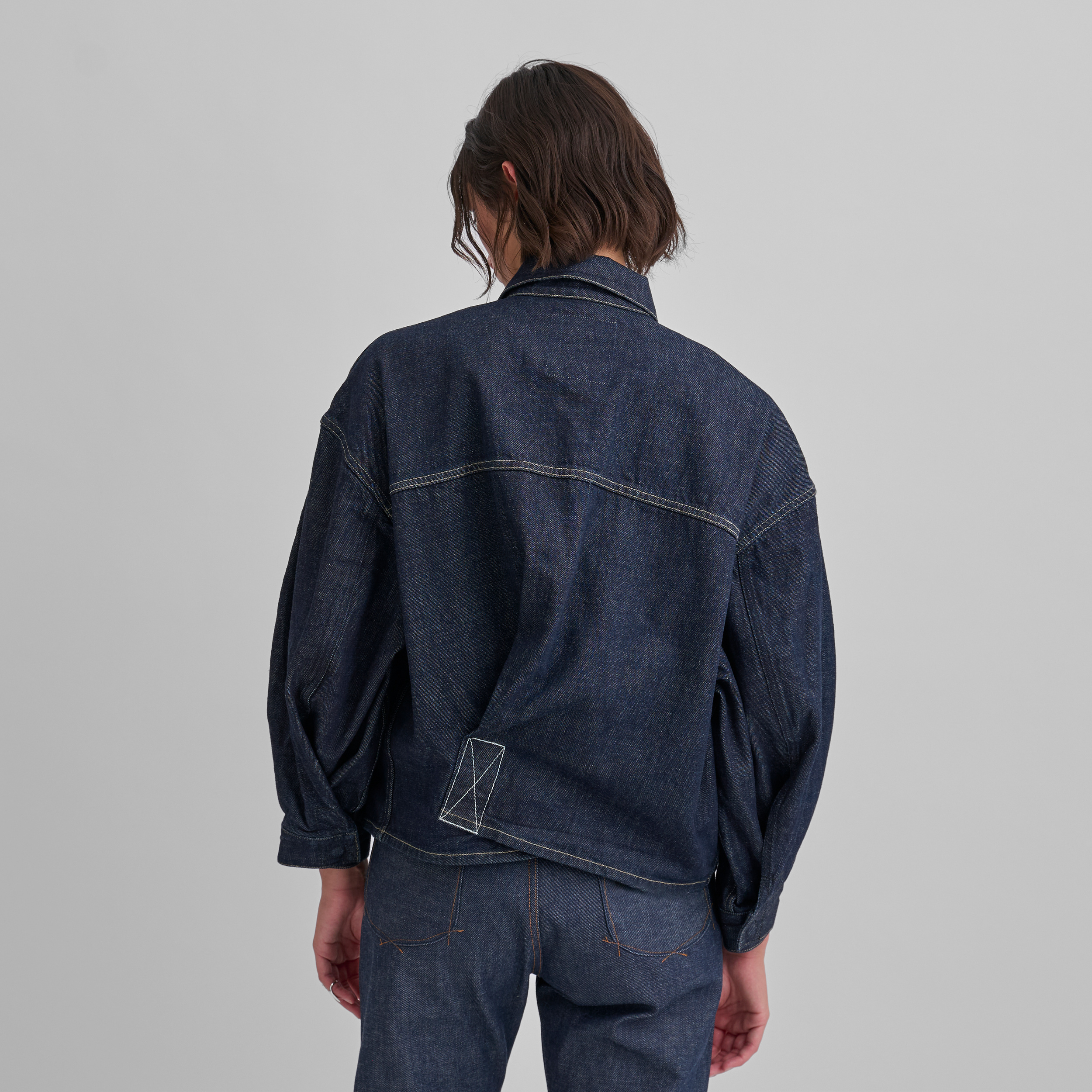 ジャケット・アウター KURO iro  Oversleeve cross denim jacket Future Present - KURO | Over Sleeve Cross Denim Jacket