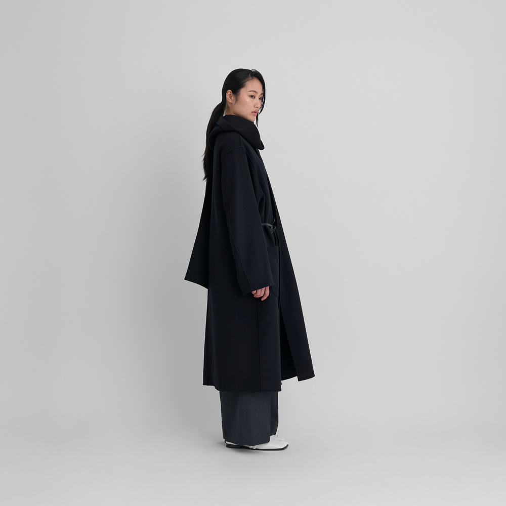 Future Present - SSSTEIN | Wool Cashmere Beaver Reversible Stole Coat