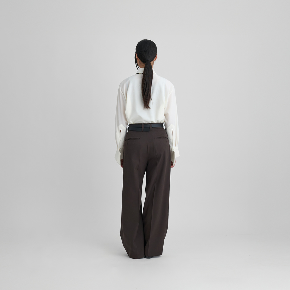 Future Present - SSSTEIN | Wool Flannel Long Wide Trousers