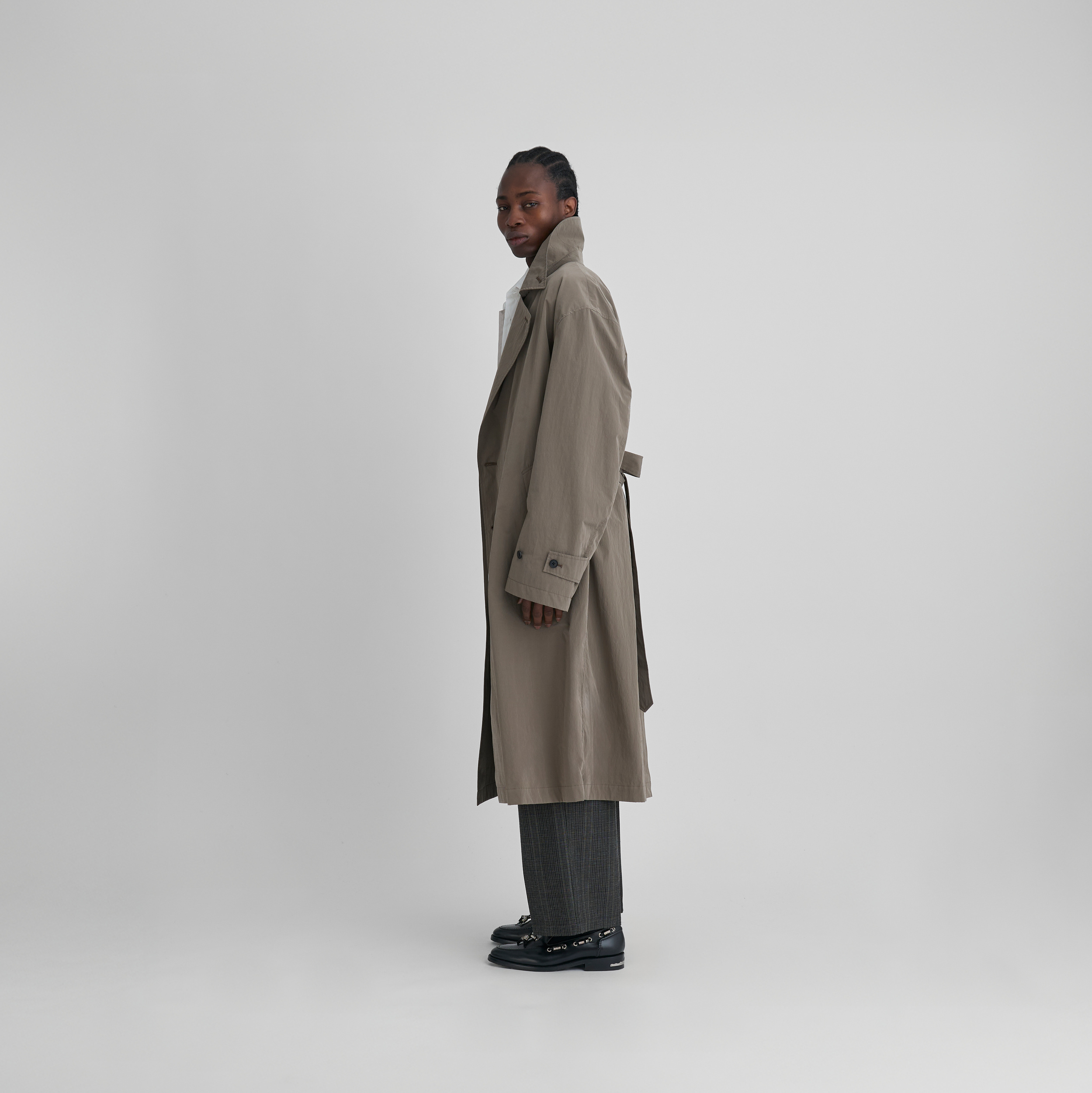 Future Present - SSSTEIN | Windproof Nylon Double Breasted Coat