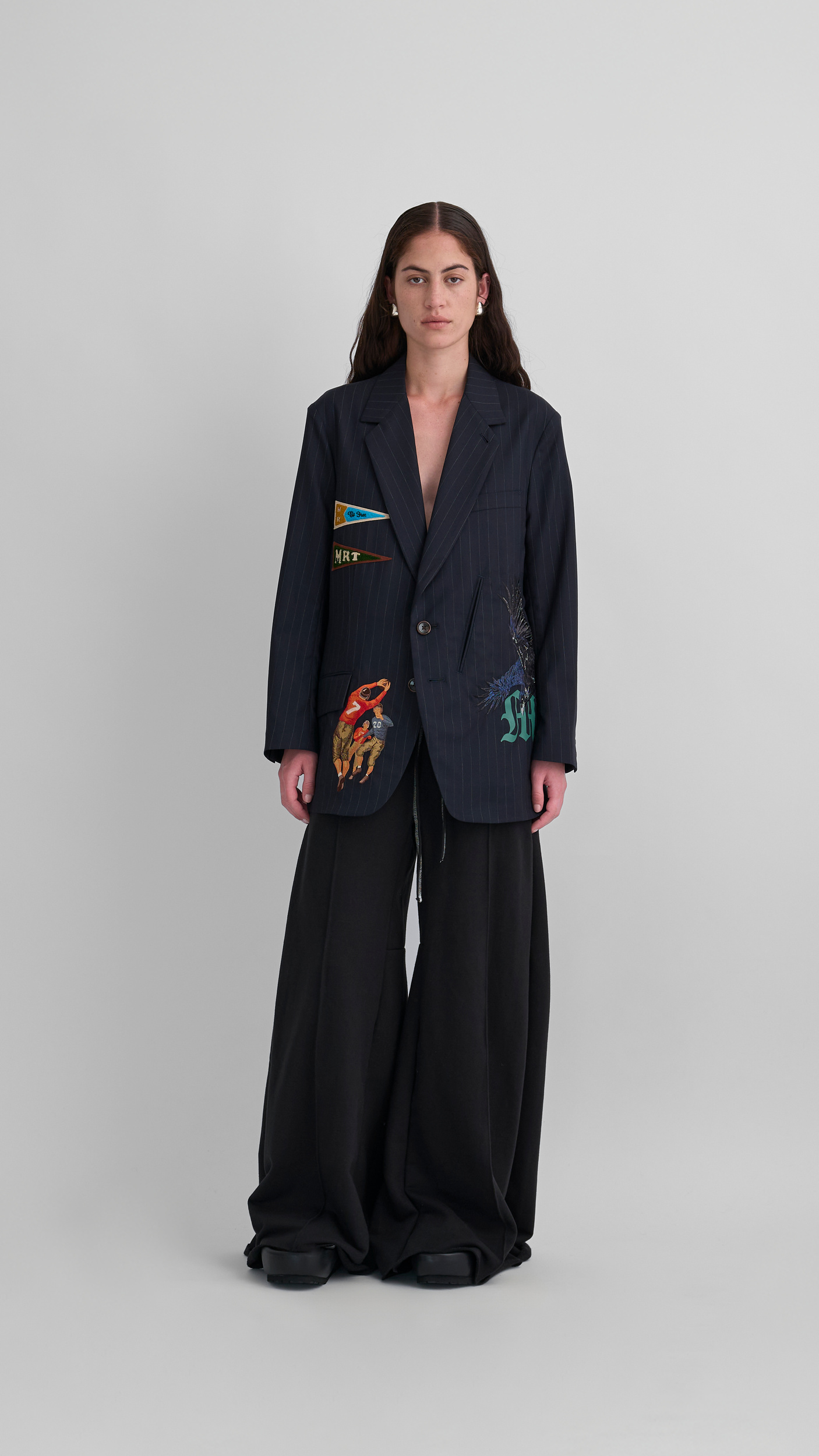Future Present - KHOKI | Pinstripe Pattern Jacket