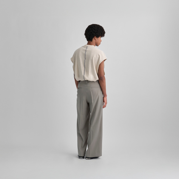 Future Present - YOKE | Tropical Wool 3 Pleated Wide Leg Trousers