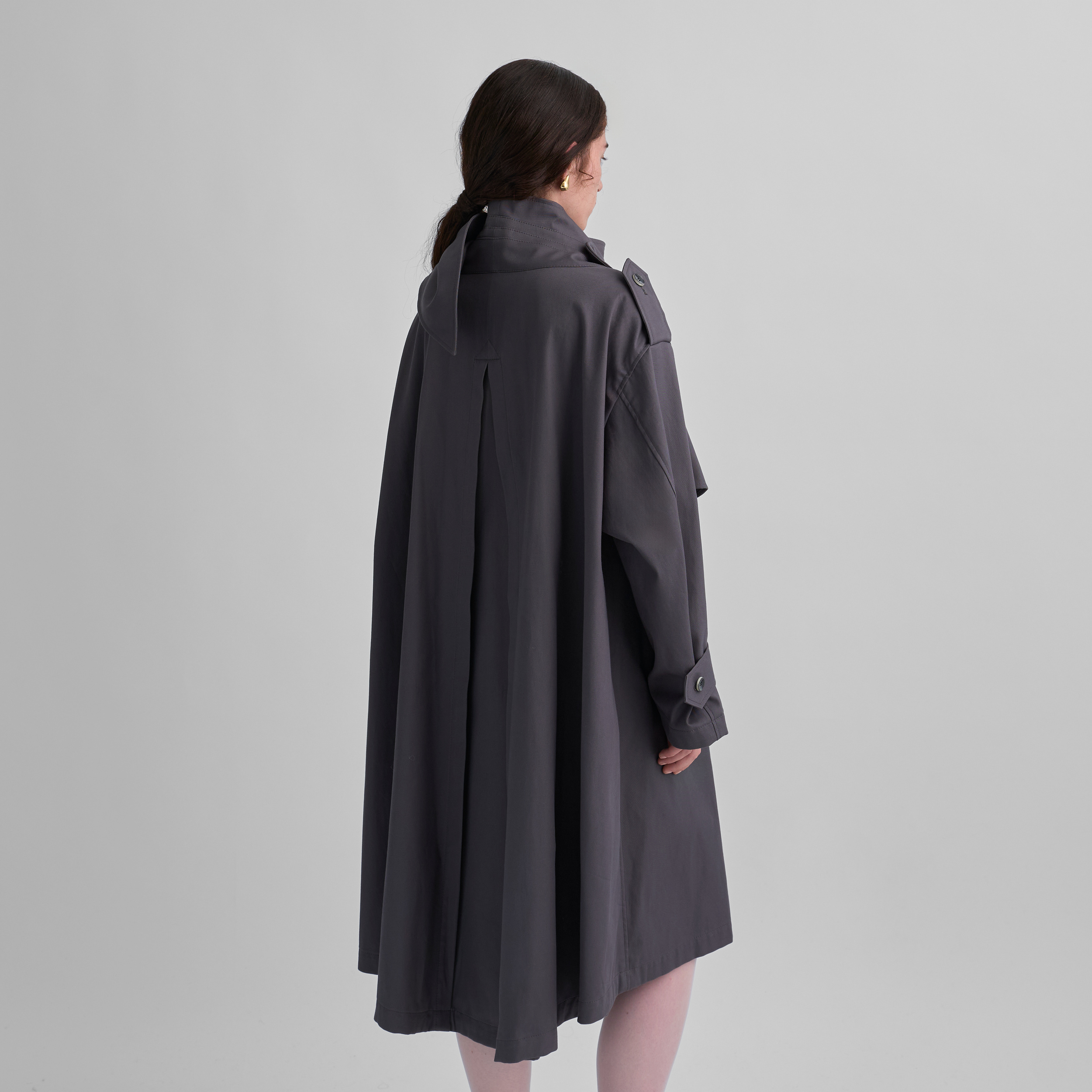 マメクロゴウチ Grain Finish Flap Front Jacket Future Present - MAME KUROGOUCHI | Grain Finish Flap Front Jacket