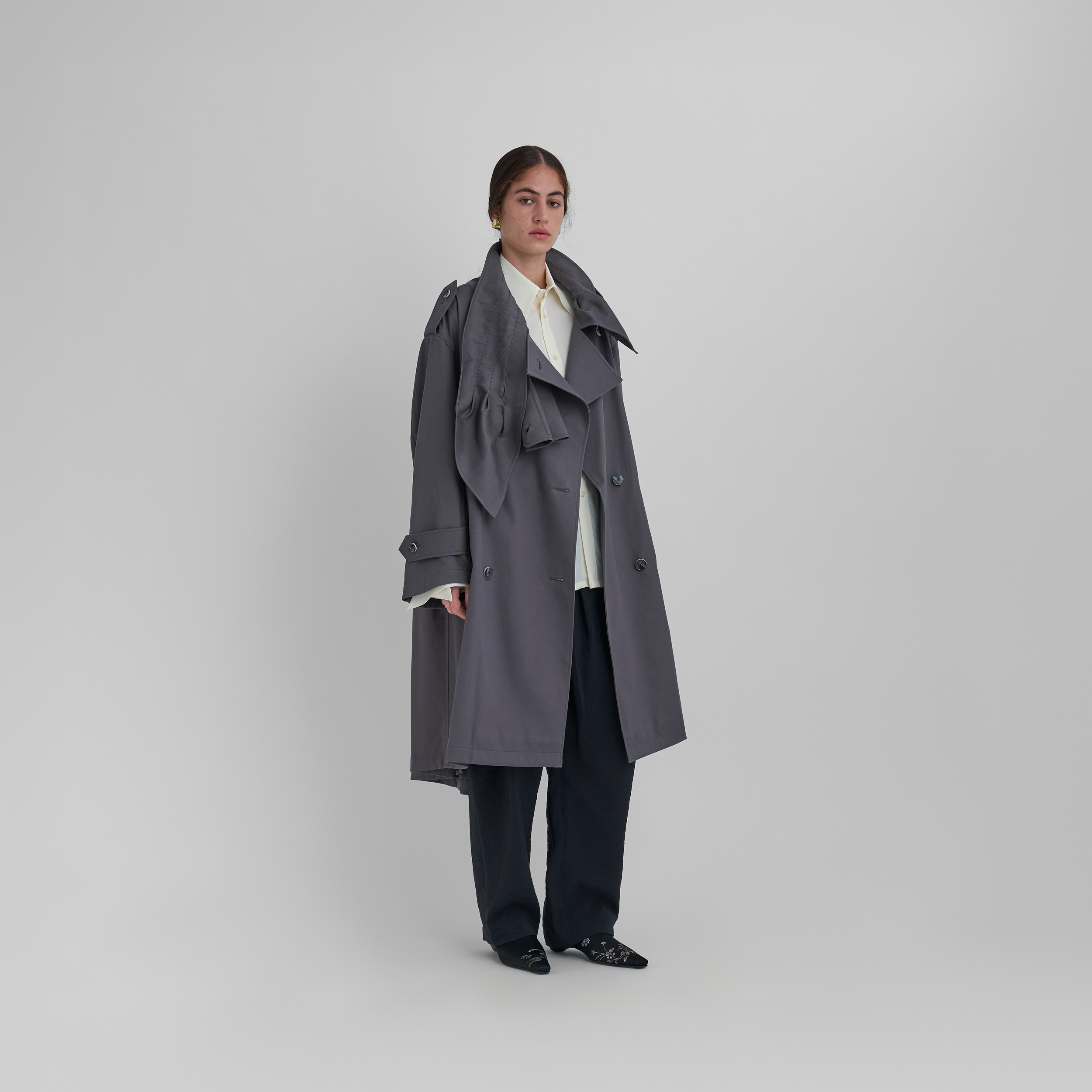 2025AW マメクロゴウチ Wool Arupaka Long coat Future Present - MAME KUROGOUCHI | Wool Arupaka Long Coat
