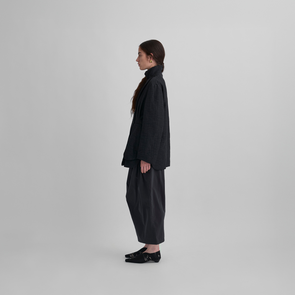 Future Present - MAME KUROGOUCHI | Grain Finish Flap Front Jacket