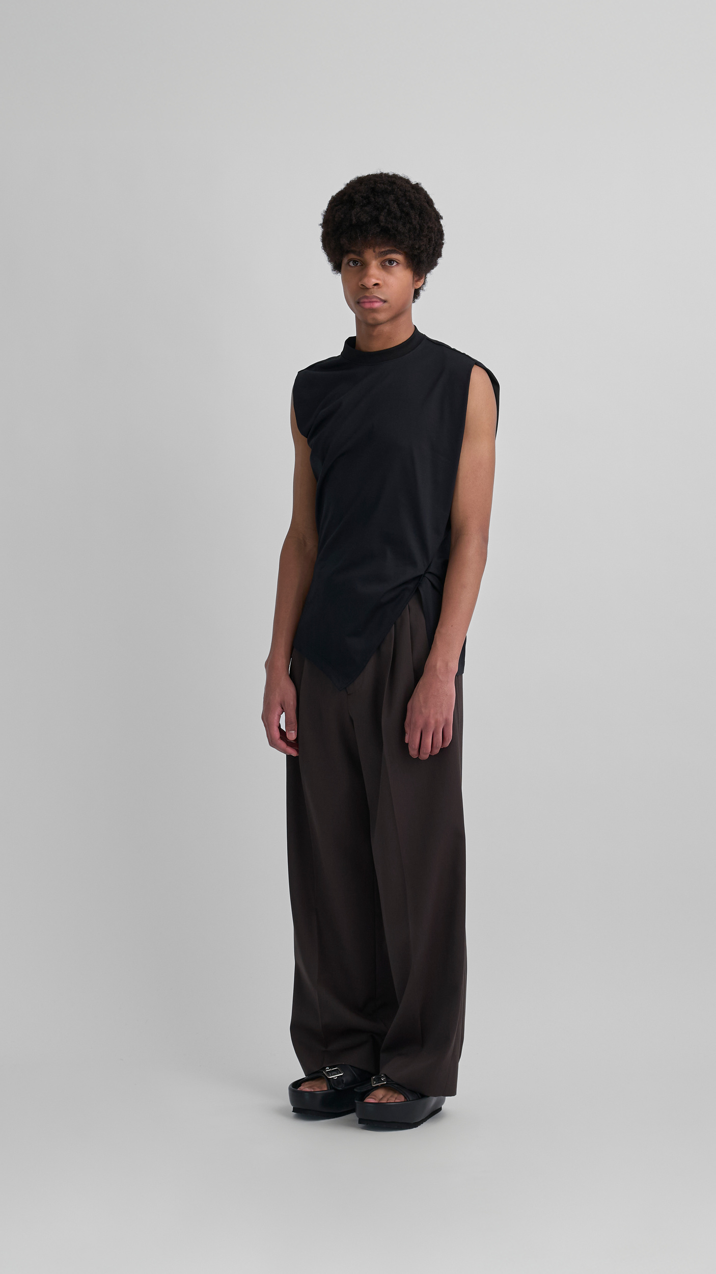 トップス Mame Kurogouchi Asymmetric Pattern Kn Asymmetric Pattern Knitted Top