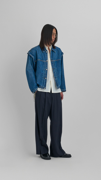 Future Present - KURO | Power Shoulder Denim Jacket