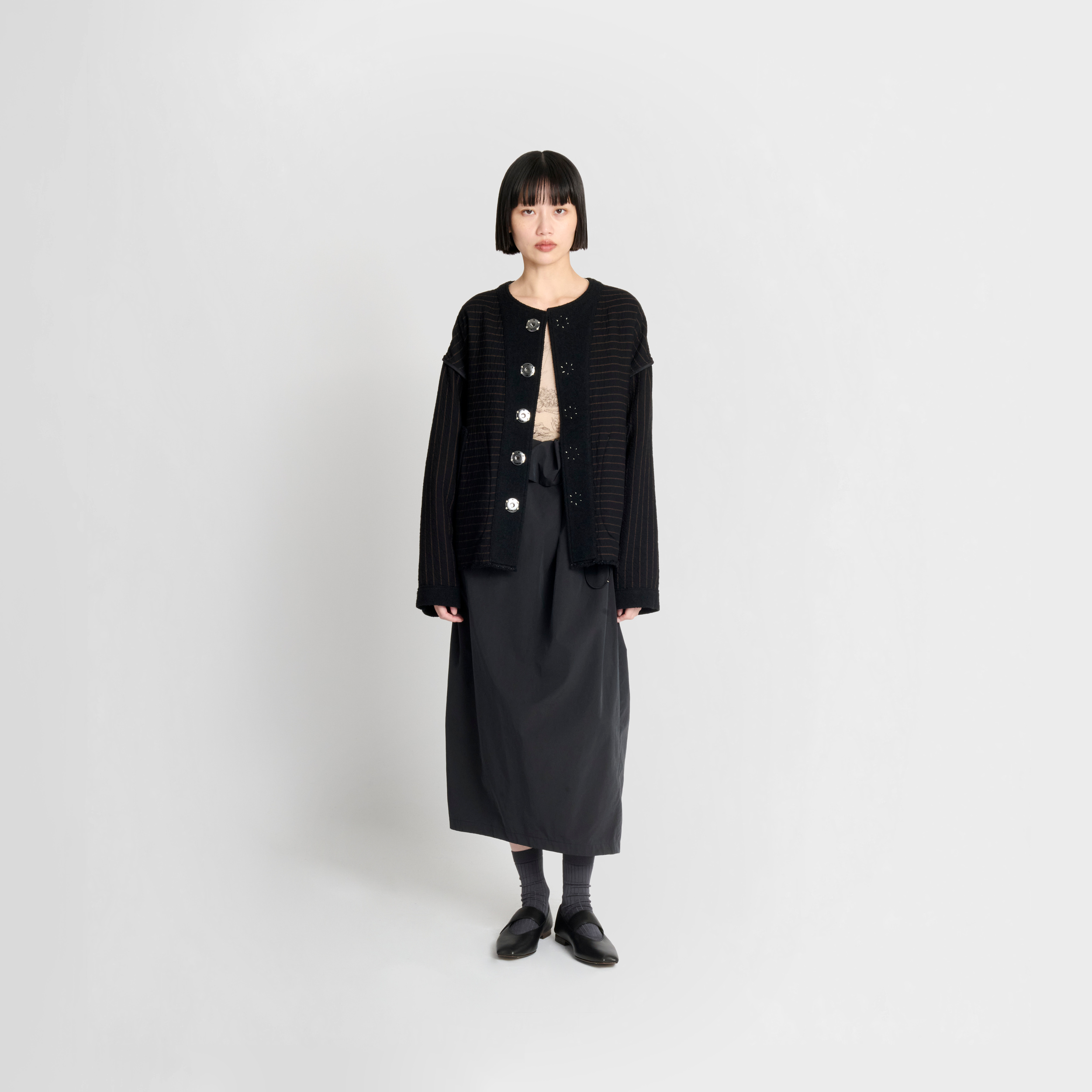 Future Present - KHOKI | Collarless Wool Jacket