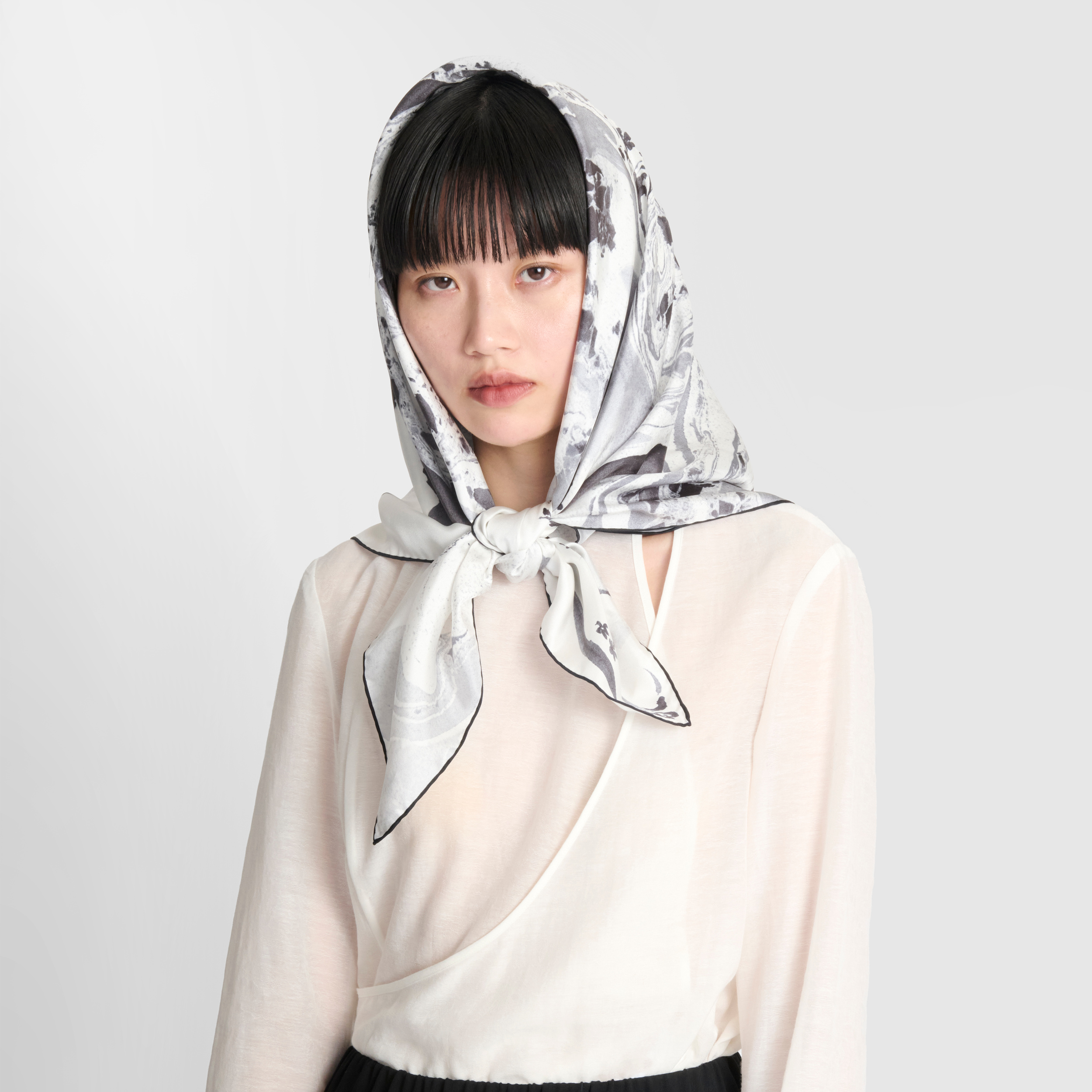 Future Present - MAME KUROGOUCHI | Hand Printed Silk Scarf