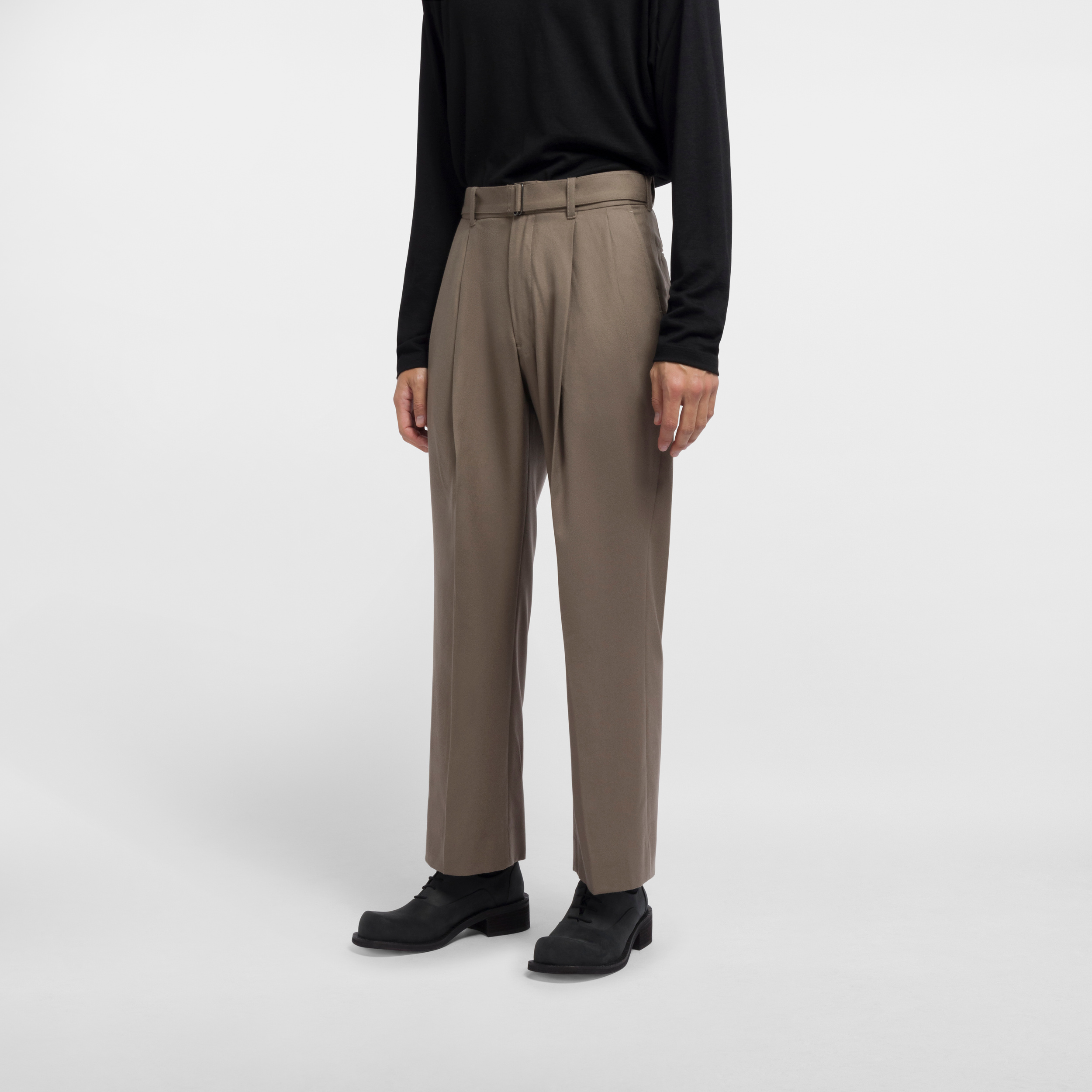 別倉庫からの配送】 TUCK 【YOKE】FRONT BELTED TROUSERS WIDE ...