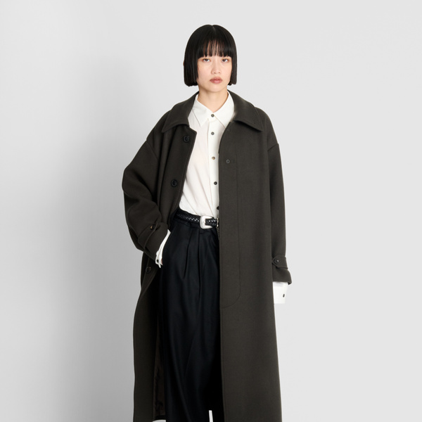 Future Present - YOKE | Wool Melton Big Balmacaan Coat