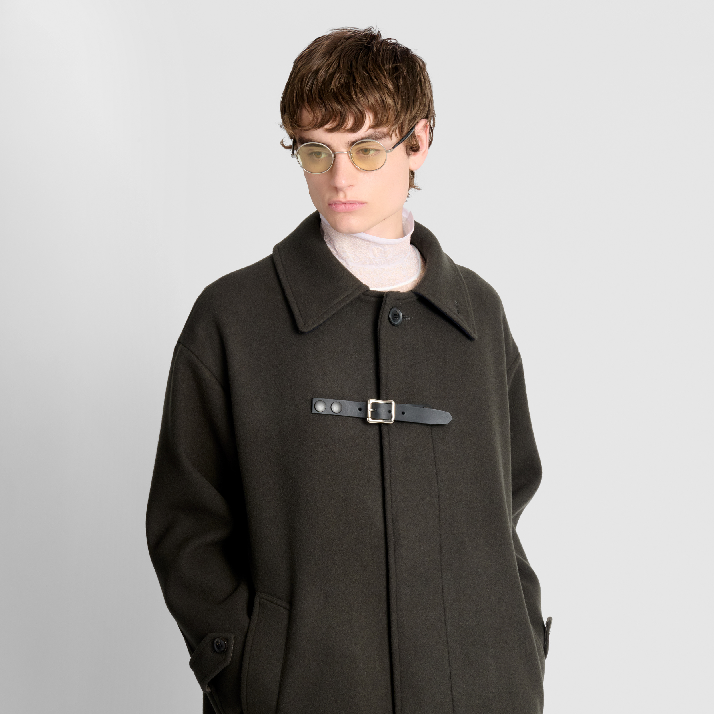 Future Present - YOKE | Wool Melton Big Balmacaan Coat