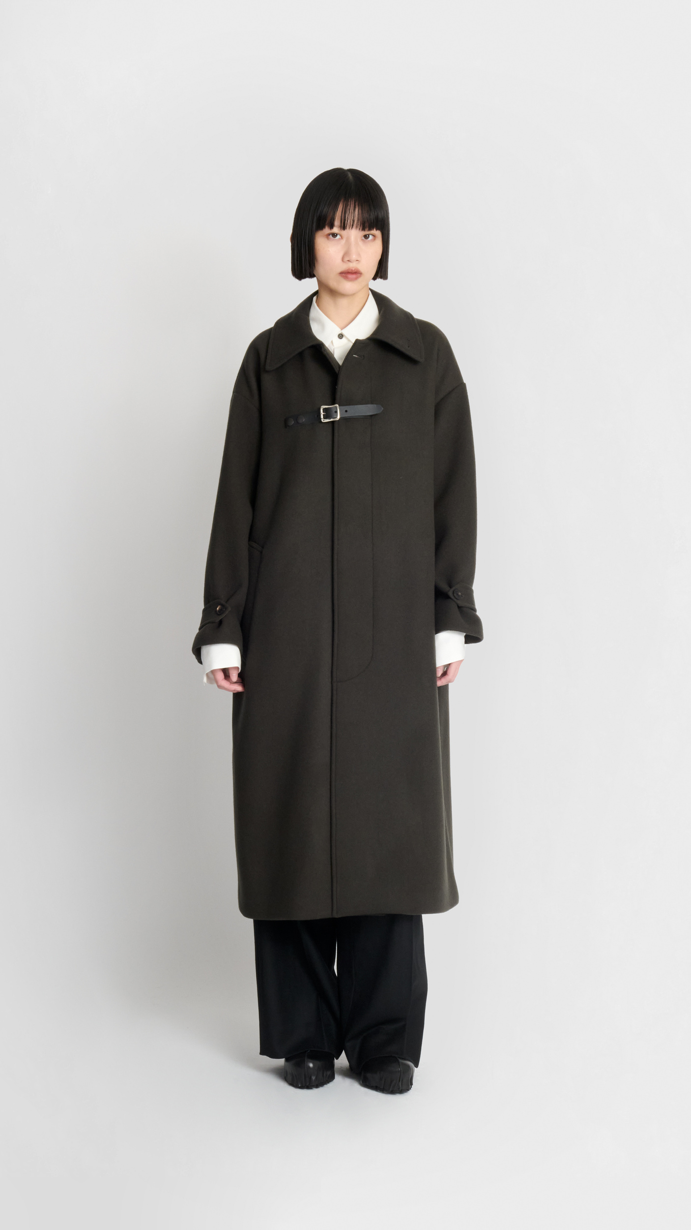 Future Present - YOKE | Wool Melton Big Balmacaan Coat