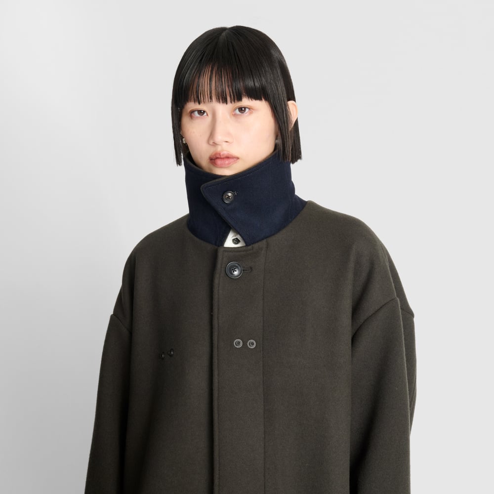 Future Present - YOKE | Wool Melton Big Balmacaan Coat