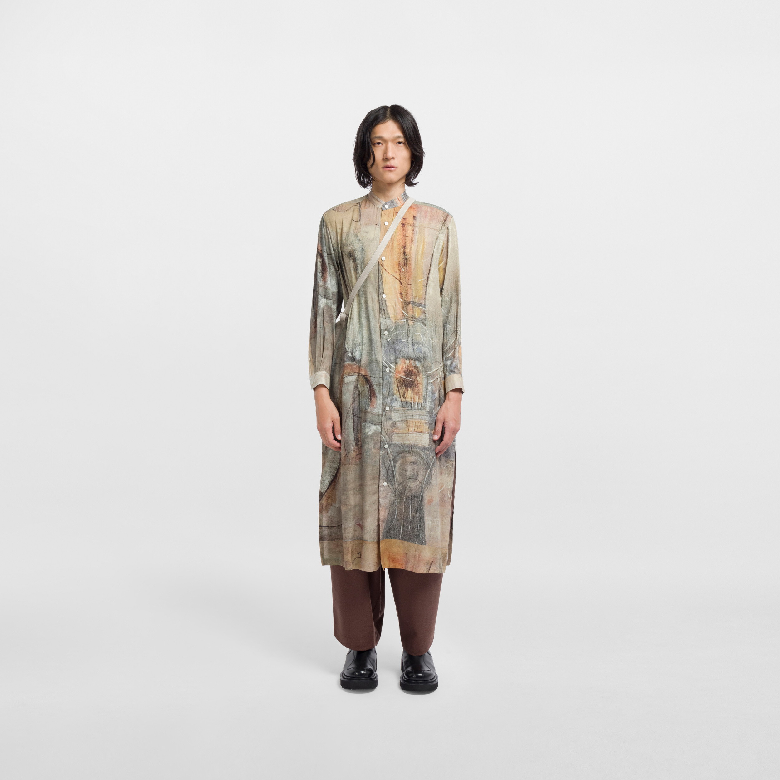 Future Present - YOKE | Rothko Border Kid Mohair Crew Neck Knit