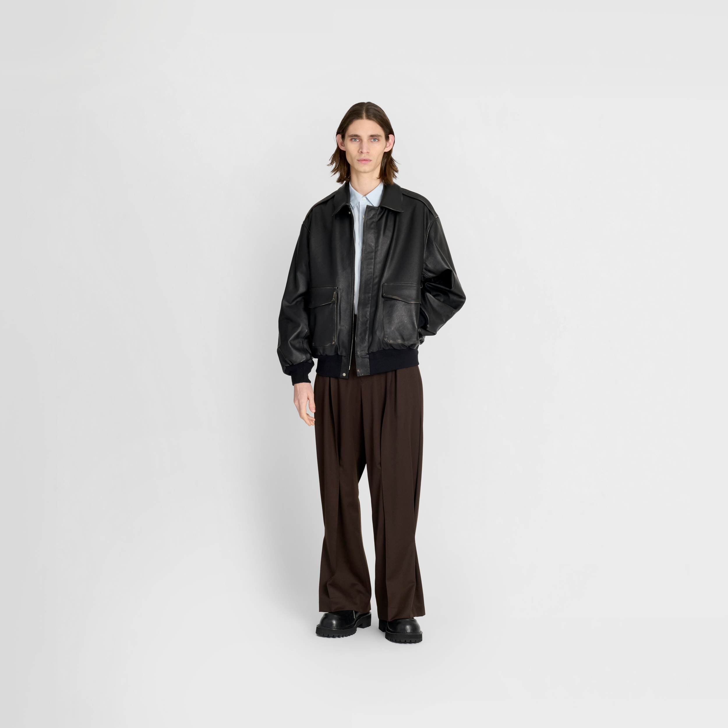 【希少】ssstein COW LEATHER FLIGHT JACKET ssstein Cow Leather Vintage Zip Jacket Black | HAVEN