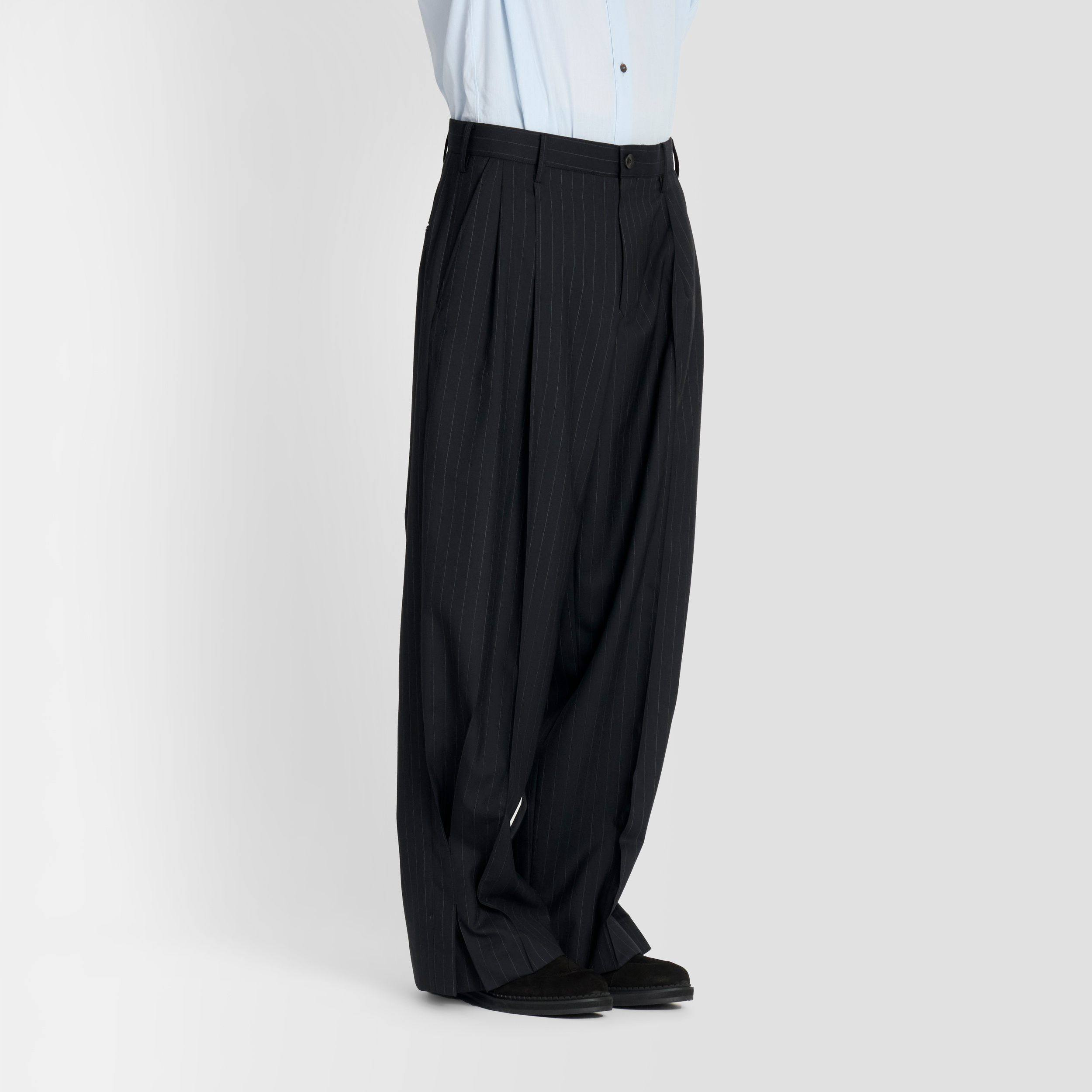 Future Present - KHOKI | Pleated Pinstripe Trousers