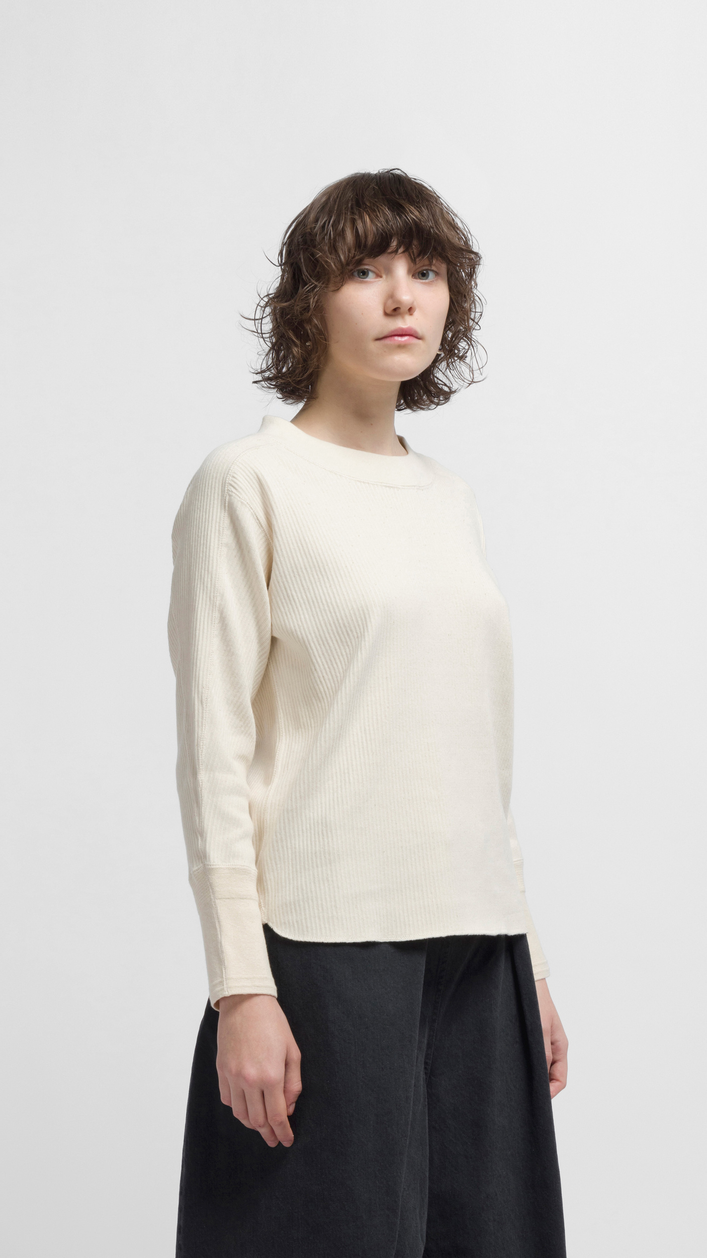 KURO】MILITARY RIB OVERSIZED L/S TEE