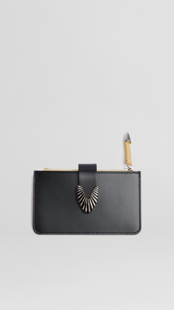 LEATHER SHOULDER WALLET SQUARE TIP – TOGA ONLINE STORE