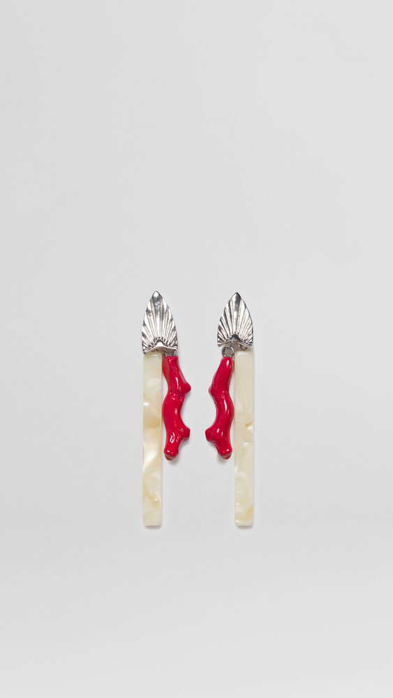 【美品】TOGA VIRILIS Motif pierced earrings Future Present - TOGA VIRILIS | Stone Motif Ear Accessories
