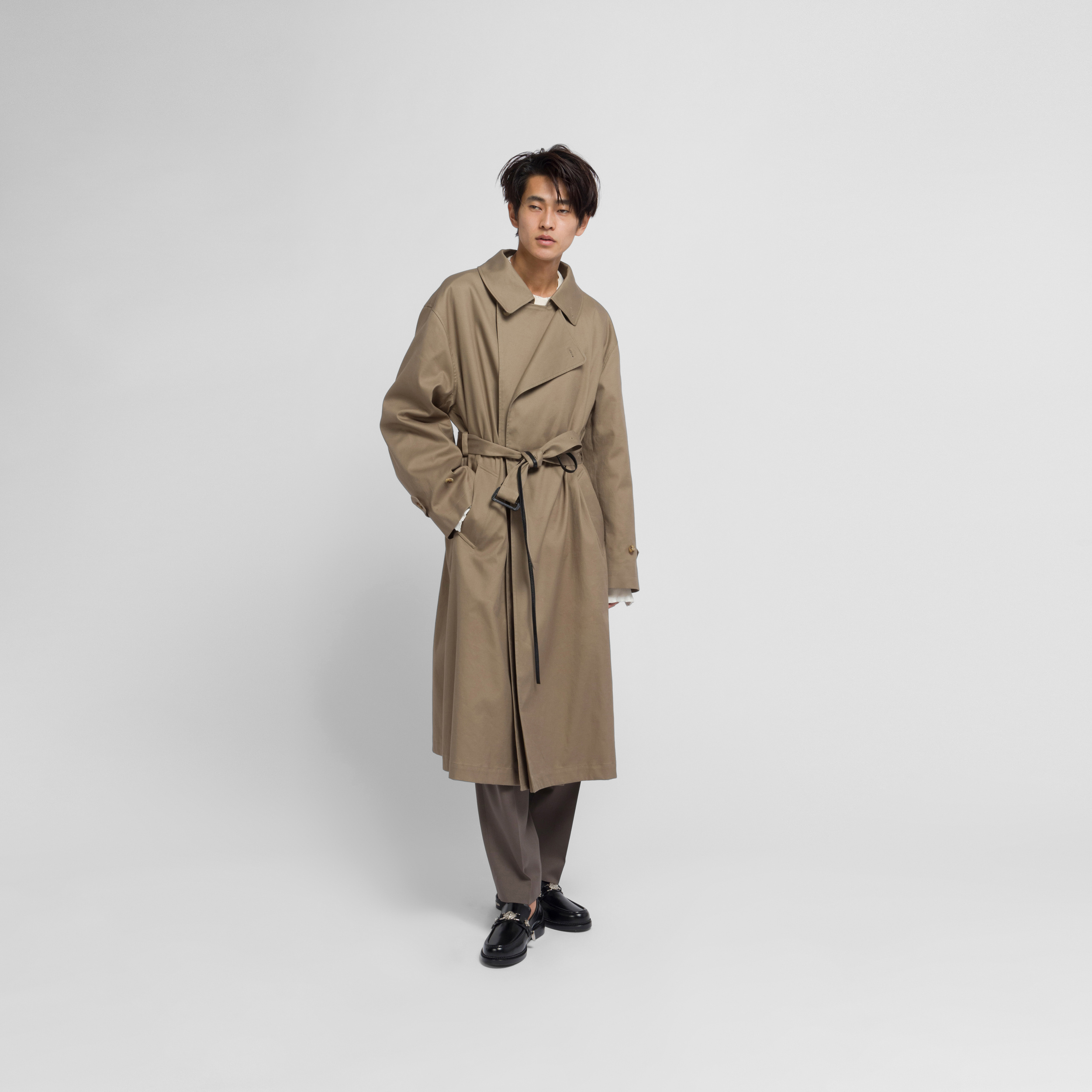 stein Oversized Contrast Trench Coat - トレンチコート stein Oversized Contrast Trench Coat - トレンチコート