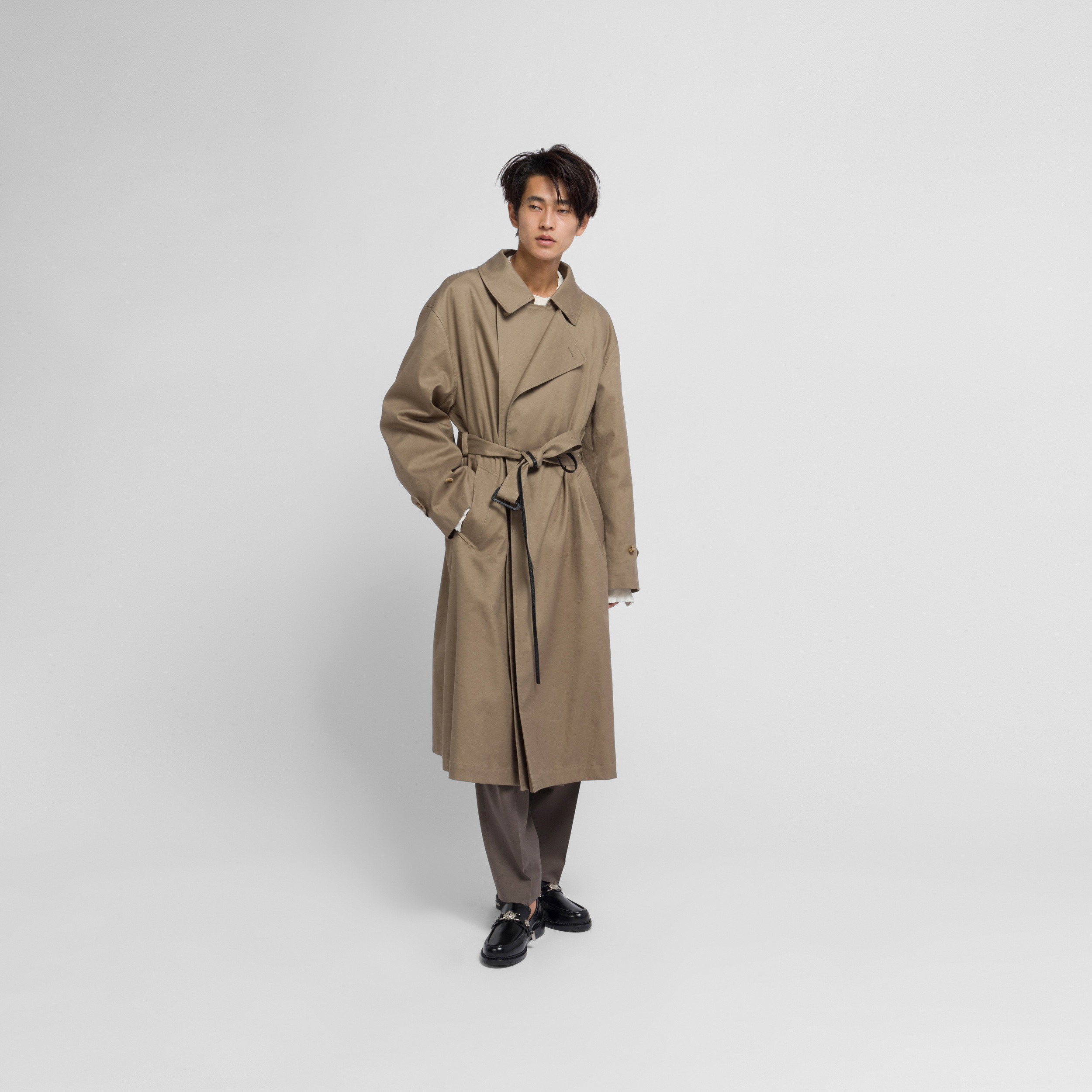 stein Oversized Contrast Trench Coat - トレンチコート