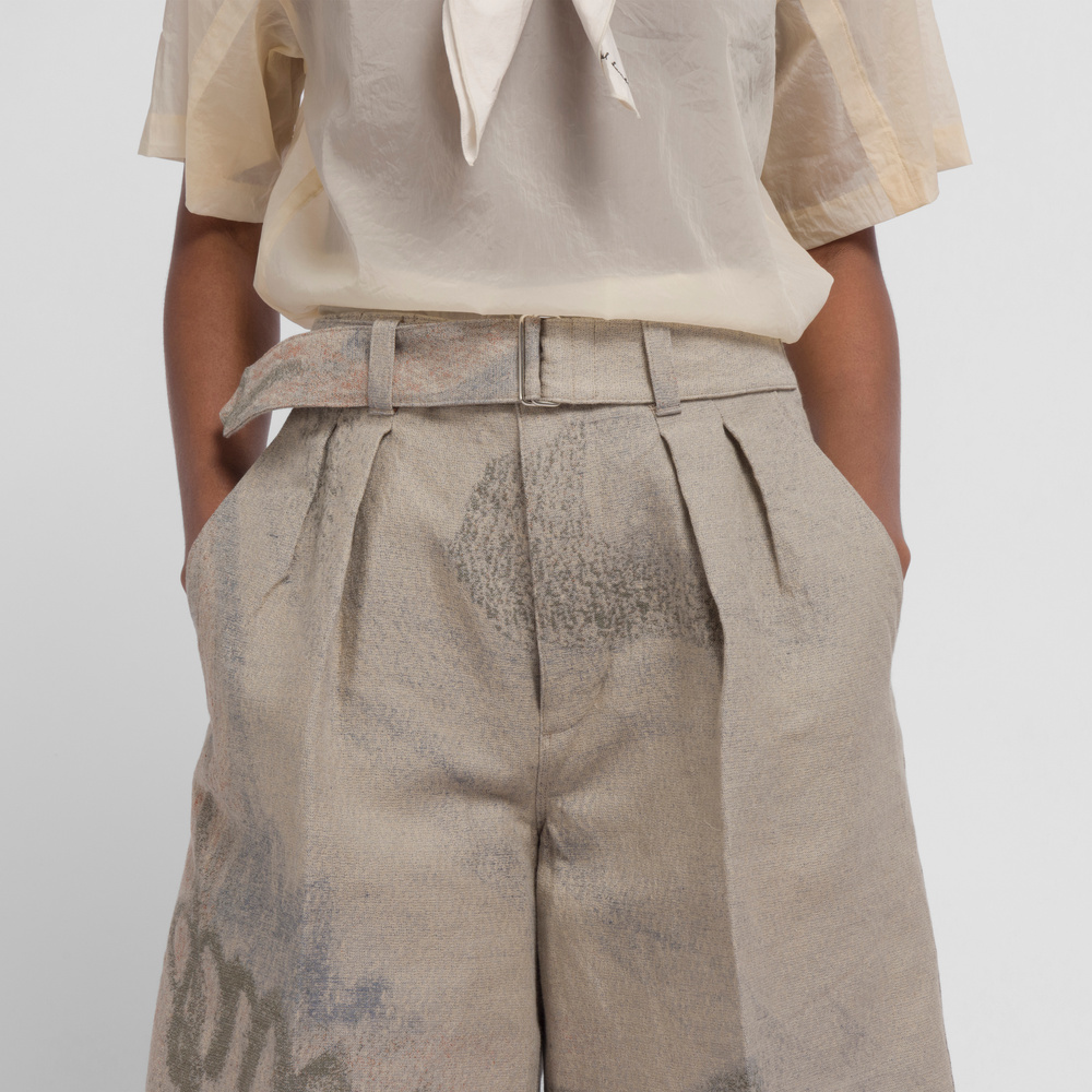 Future Present - YOKE | Jacquard Belt Wide Shorts