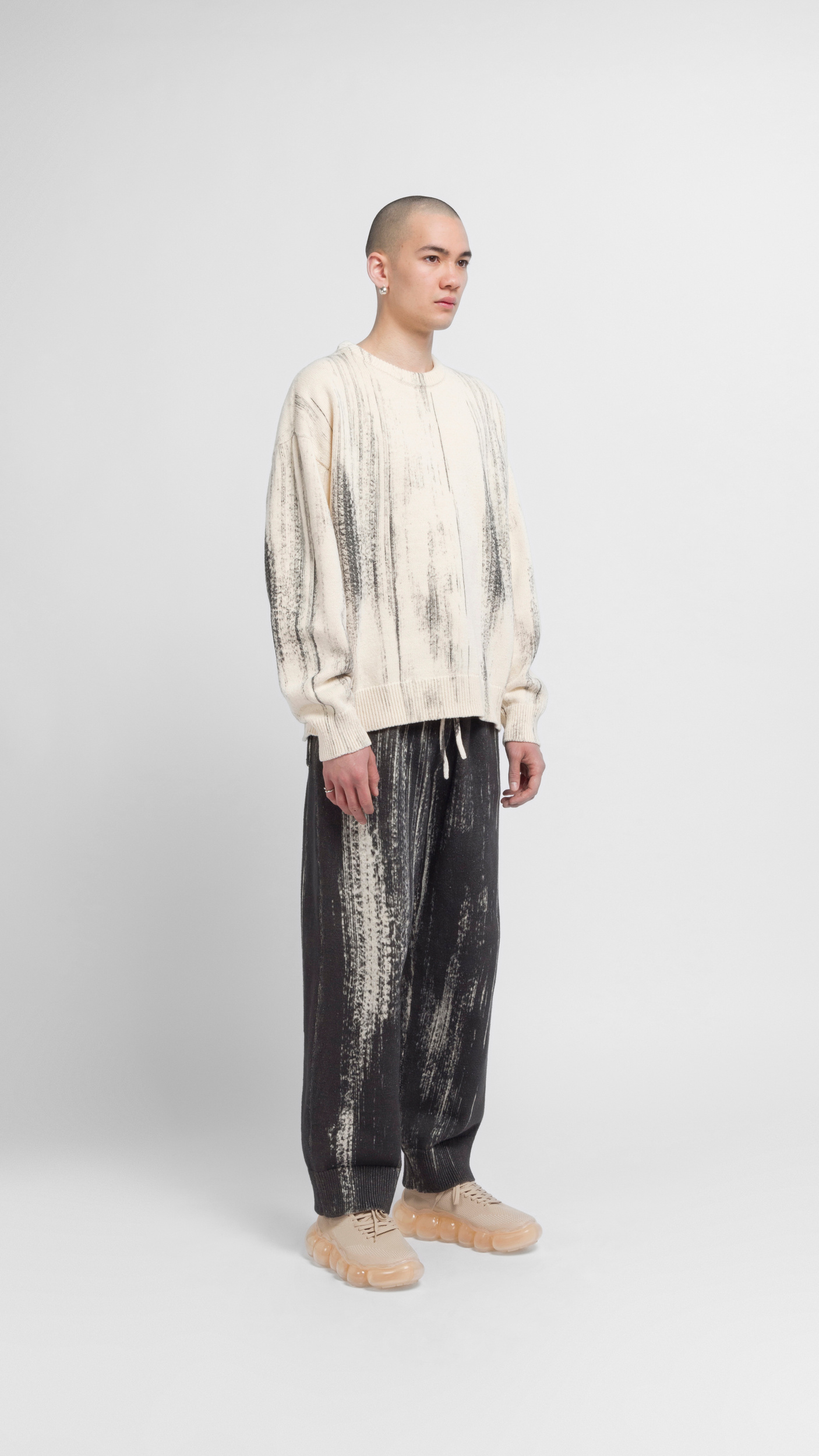yoke Pleated Knit Lounge Pants