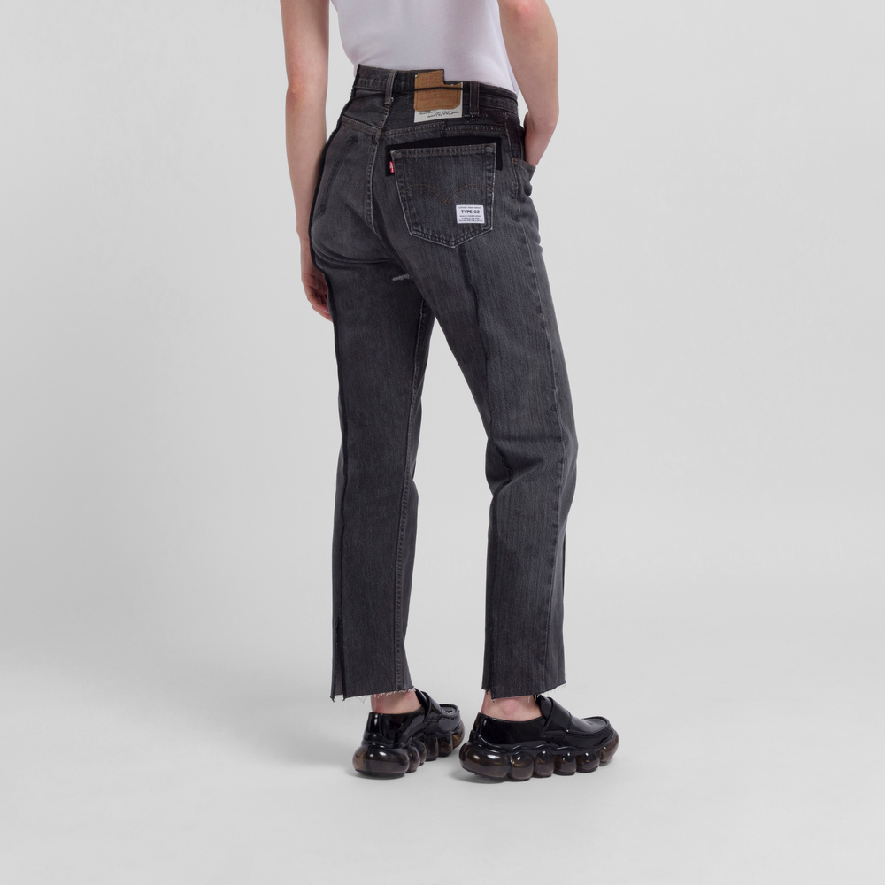 パンツ KURO denim BIG TUCK DENIM TROUSER BIG TUCK DENIM TROUSER - KURO