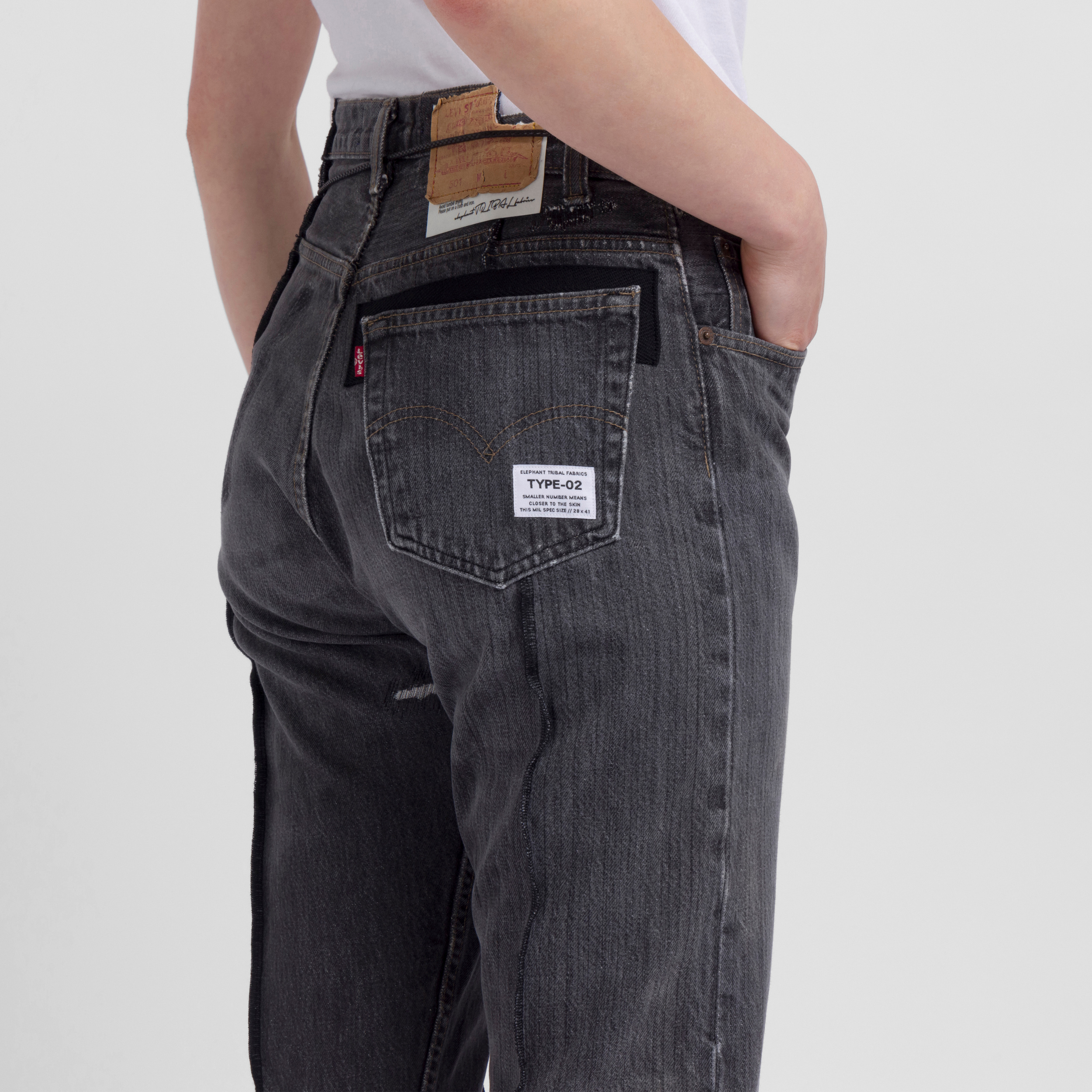 Future Present - ELEPHANT TRIBAL FABRICS | Out Of Alignment 501 Denim