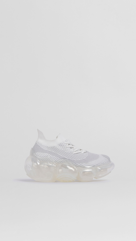 靴 grounds MOOPIE \"WHITE GRAY/CLEAR\" grounds MOOPIE WHITE GRAY/CLEAR （グラウンズ ムーピー