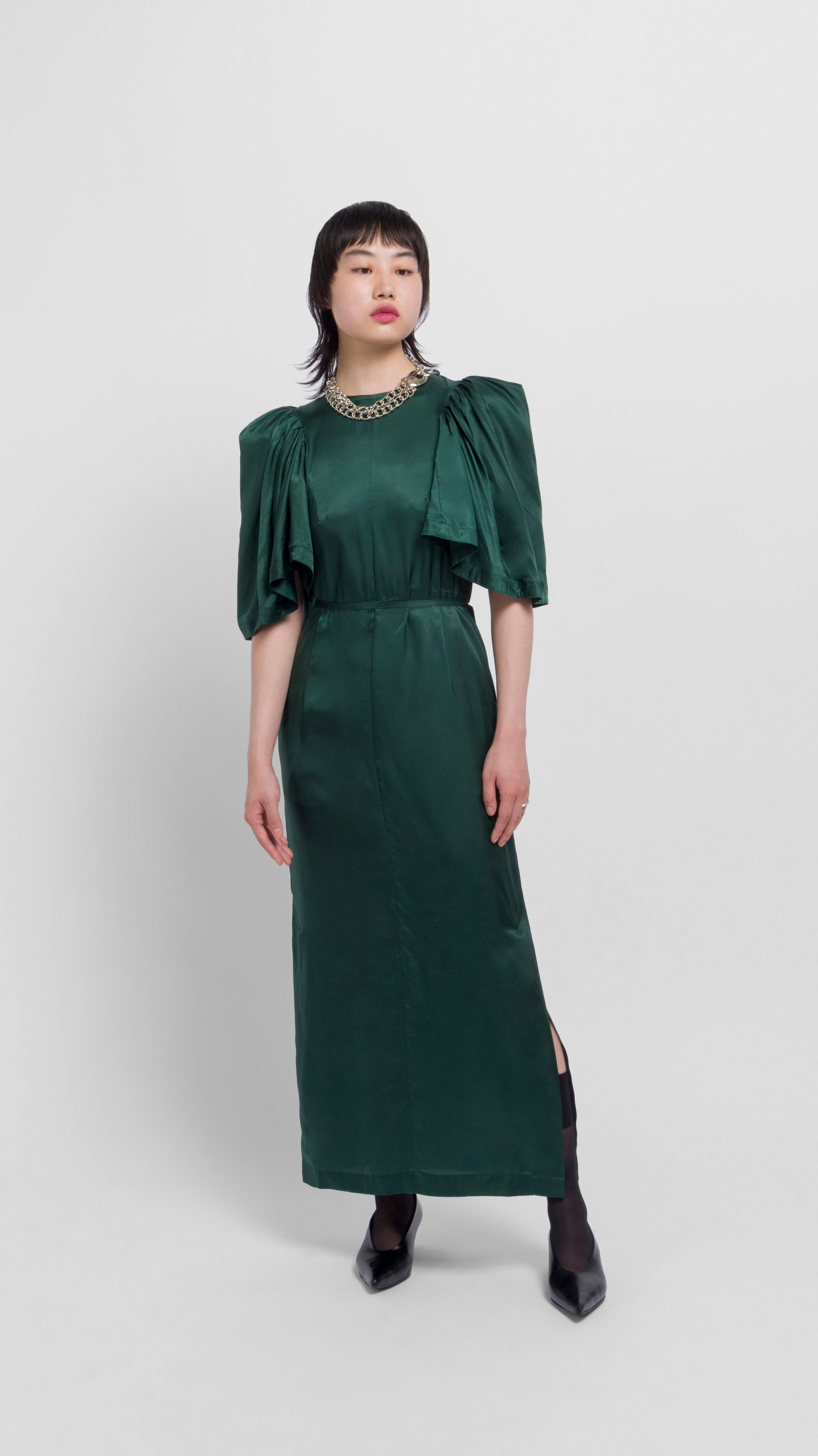 【TOGA PULLAトーガプルラ】SATIN DRESS Future Present - TOGA PULLA | Cupra Twill Satin Dress