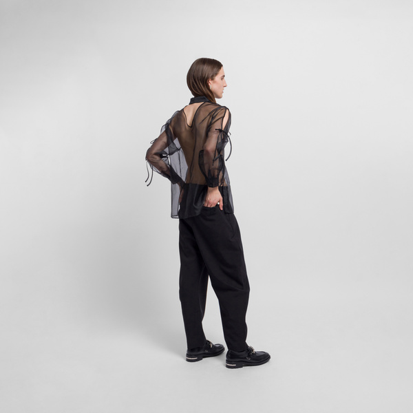 【完売/美品】gypsohila Ribbon Sheer Shirt 黒 完売/美品】gypsohila Ribbon Sheer Shirt 黒 - メルカリ
