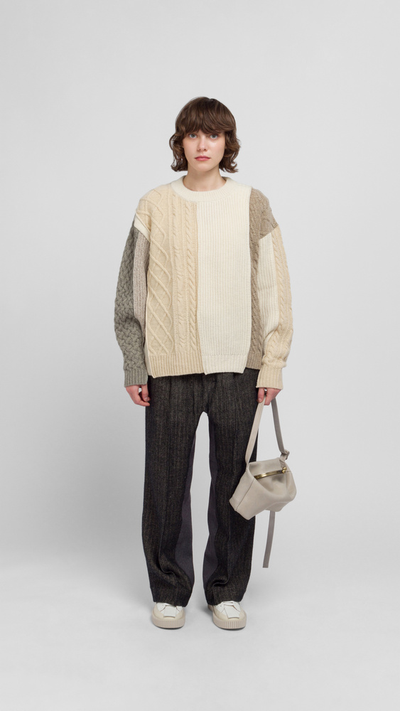 カーディガン KURO REMAKE KNIT CARDIGAN 502_db959f3bb1-