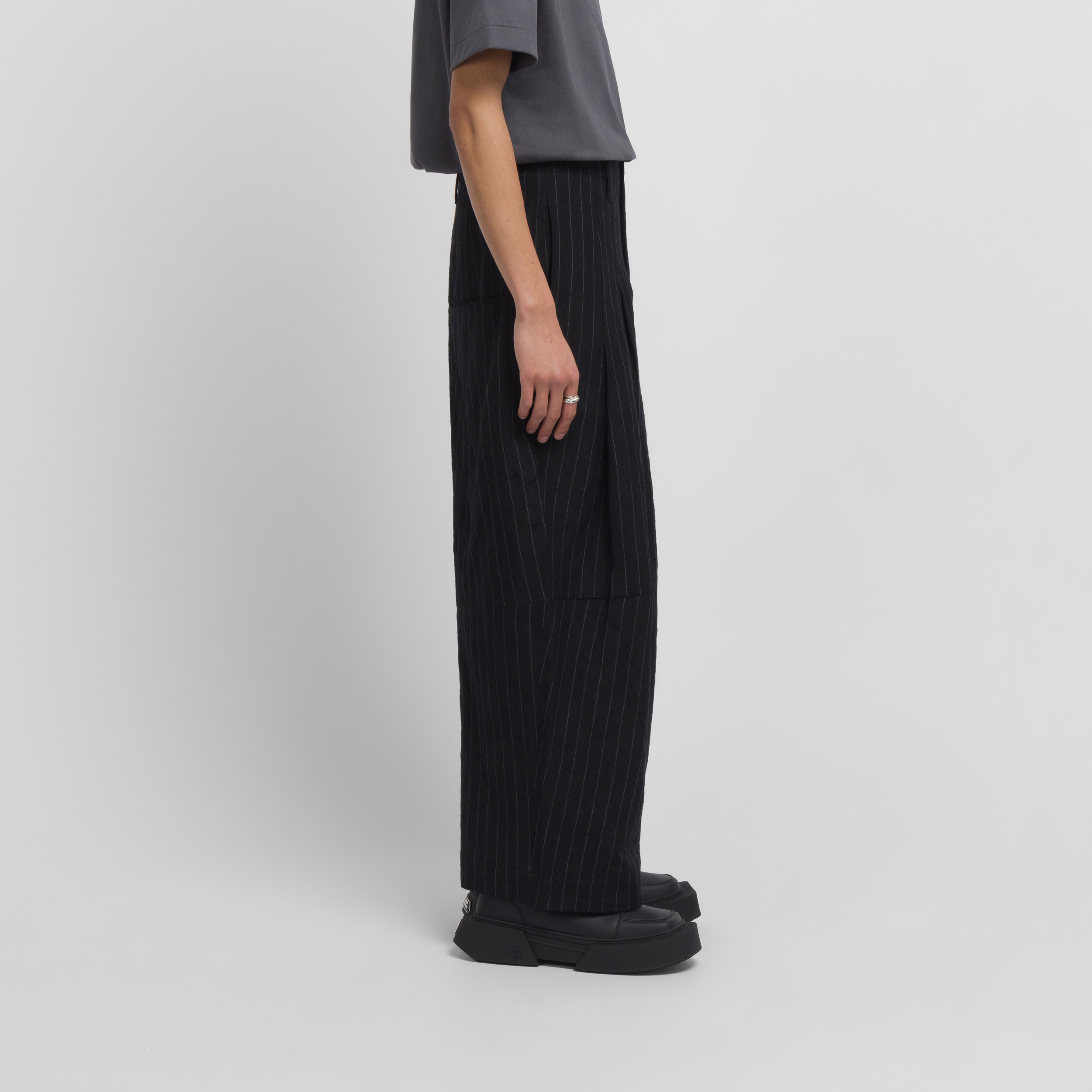 Future Present - SHINYAKOZUKA | Pin Stripe Baggy Trousers