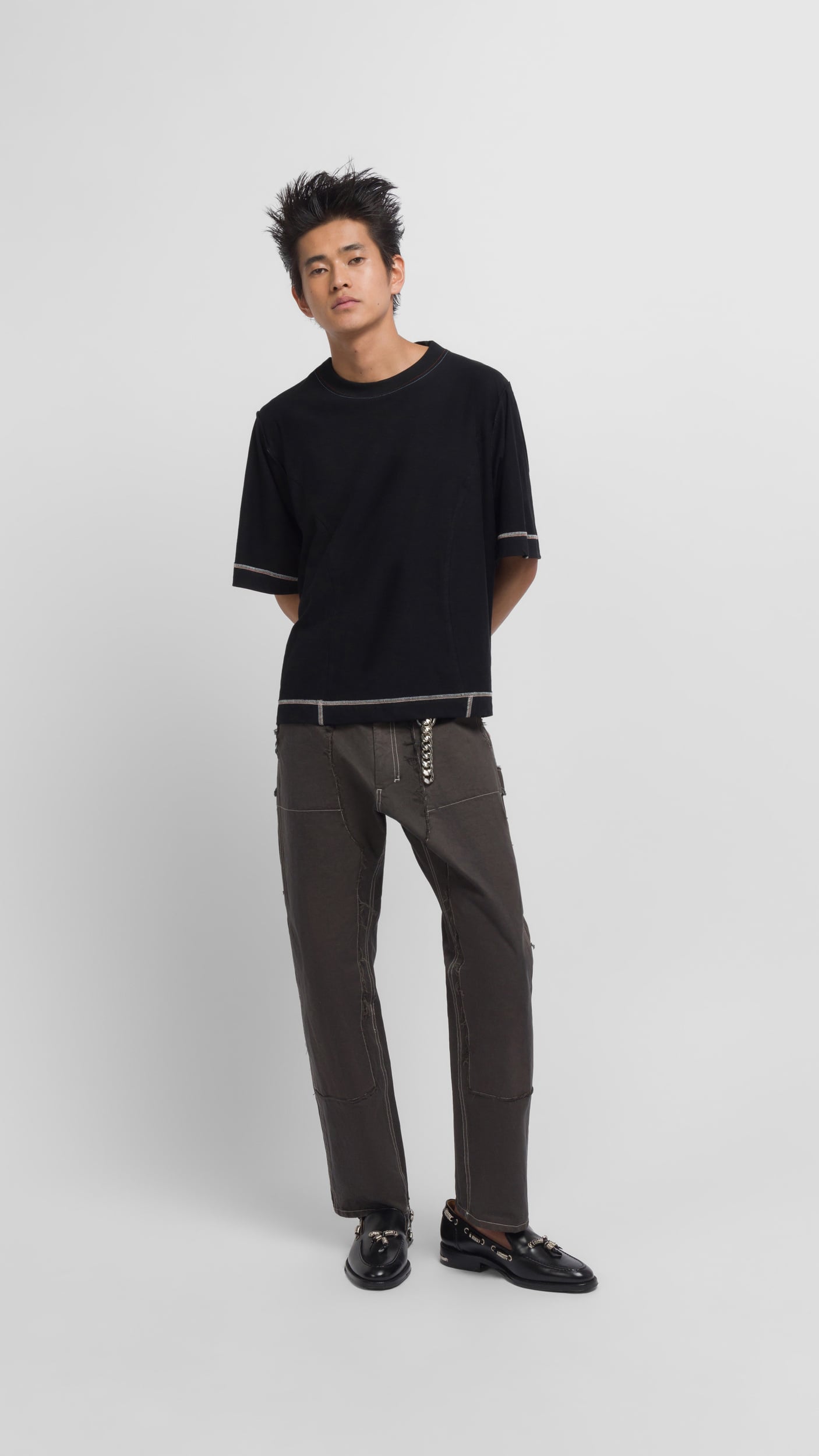 Future Present - SHINYAKOZUKA | Overdyed 6 Slits Double Knee Trousers