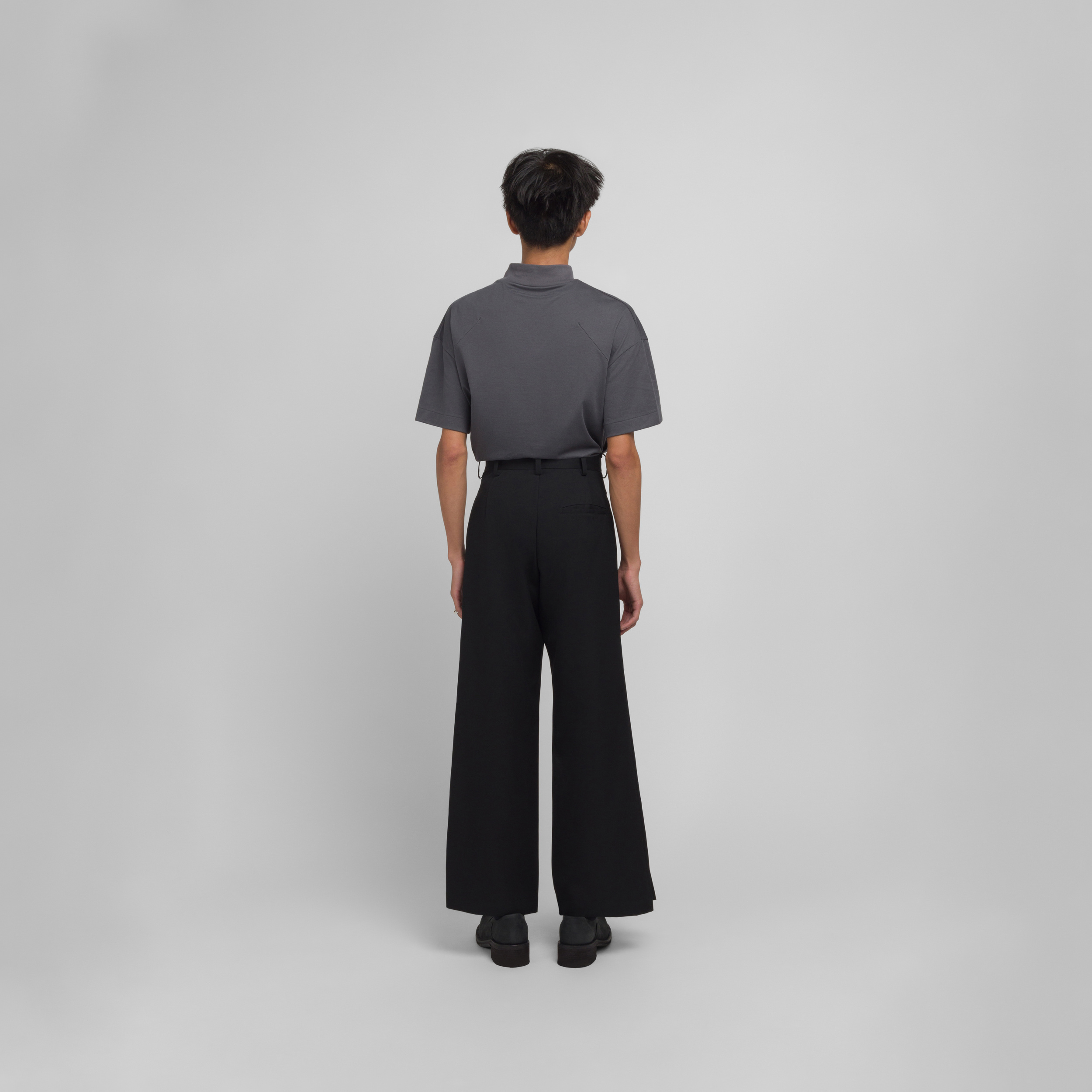 パンツ wide flare straight slacks black archive Wide Flare Slacks” – PANERO